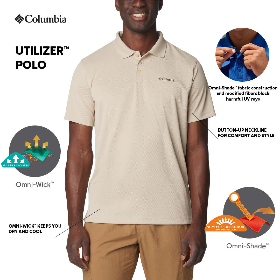 Columbia Men Brown Utilizer Polo (Sun Protection) - Image 2