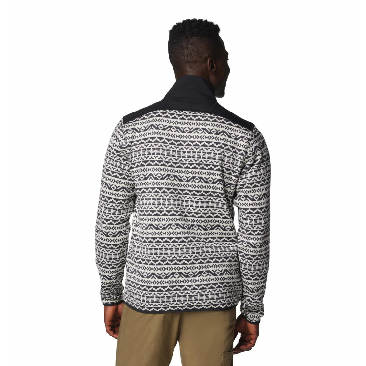 Columbia Men Brown Sweater Weather Printed Half Zip II - Image 2