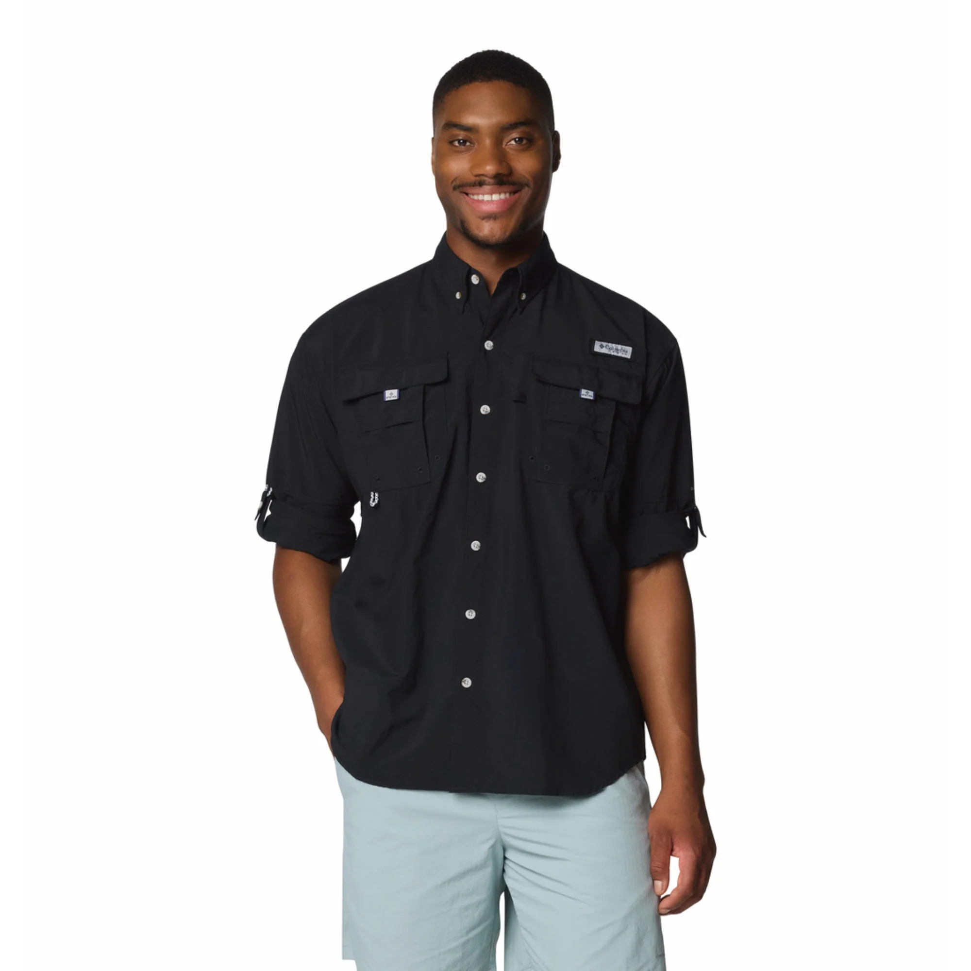 Columbia Men Black Bahama II L/S Shirt (Sun Protection) - Image 6