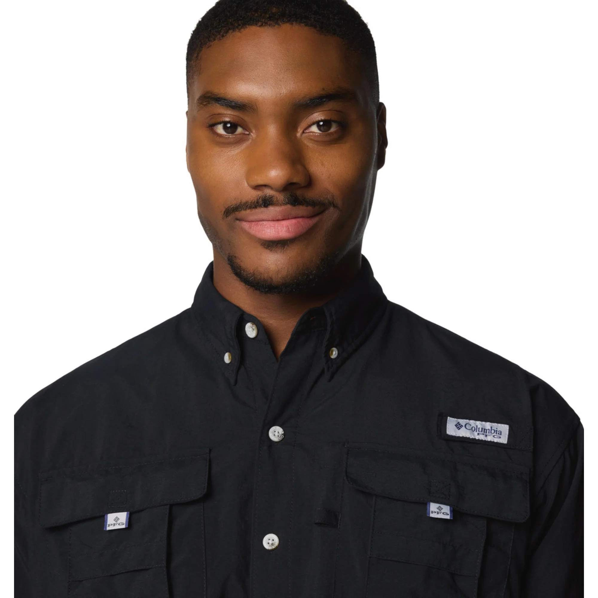 Columbia Men Black Bahama II L/S Shirt (Sun Protection) - Image 7