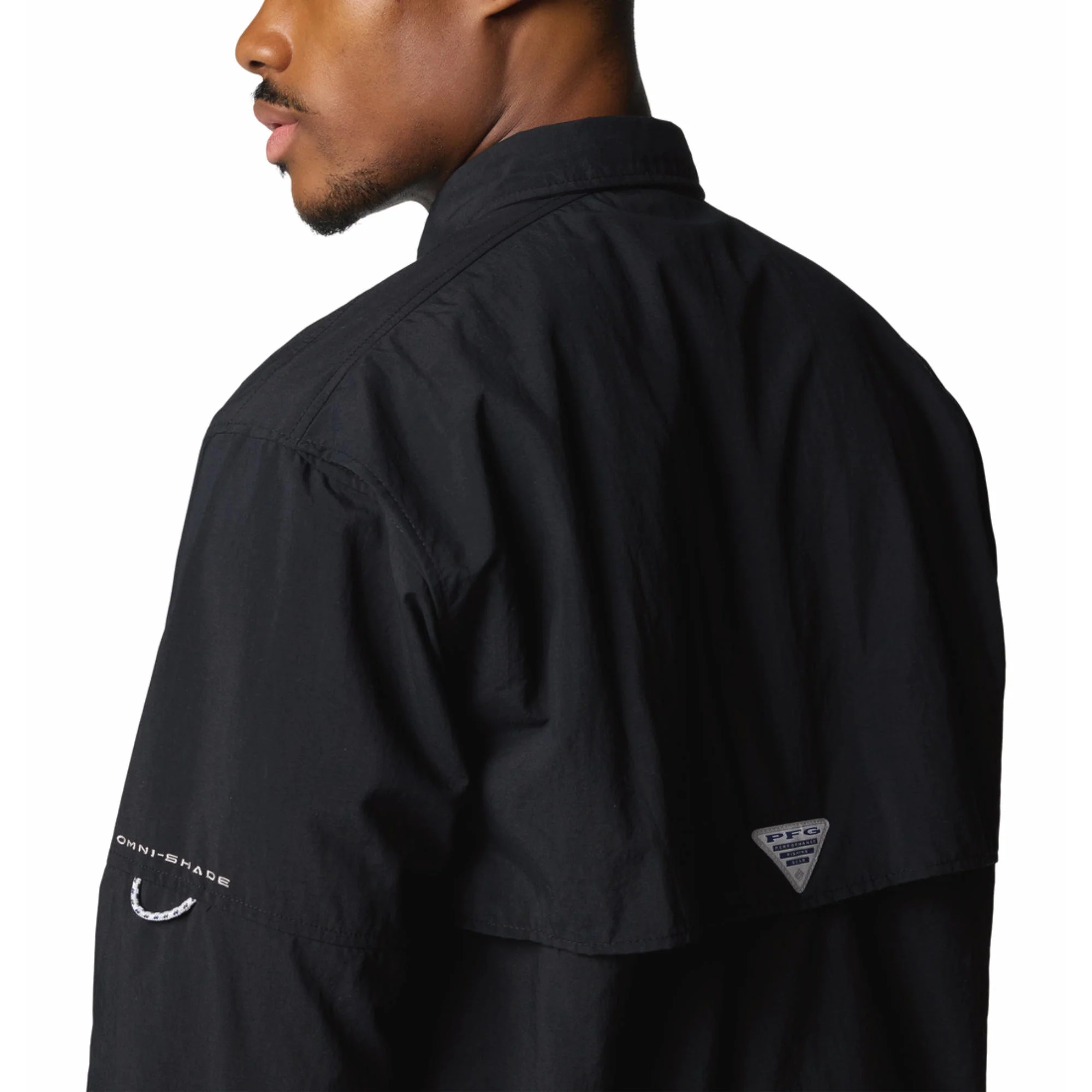 Columbia Men Black Bahama II L/S Shirt (Sun Protection) - Image 8