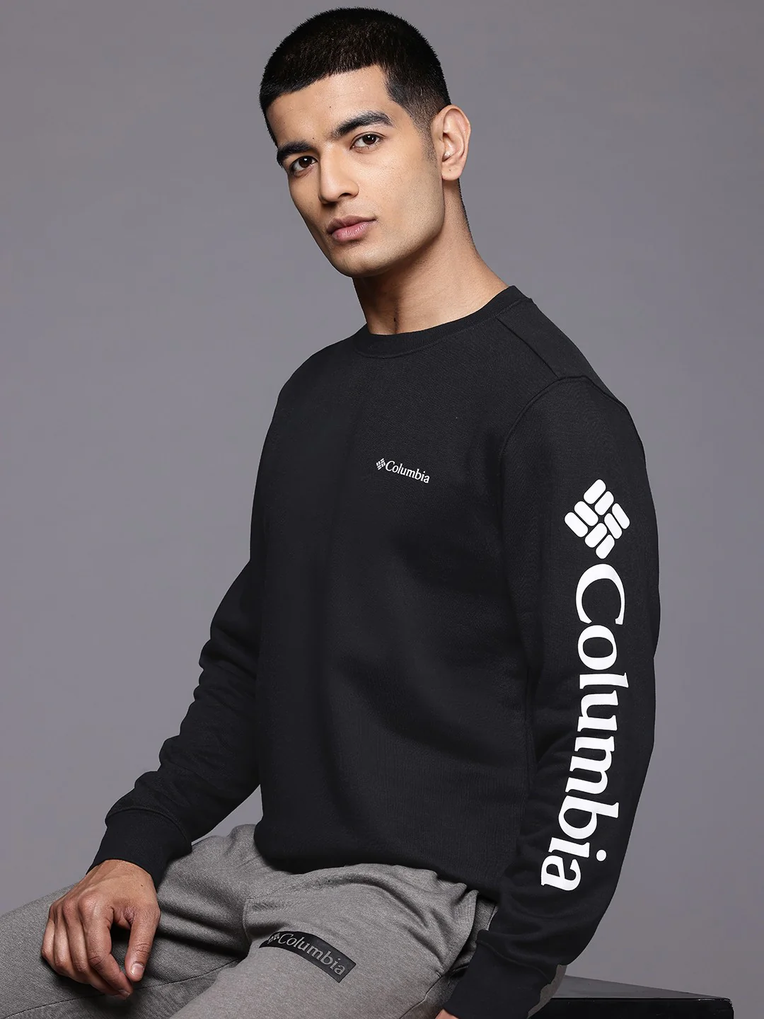Columbia Men Black Beaumount Crew - Image 5