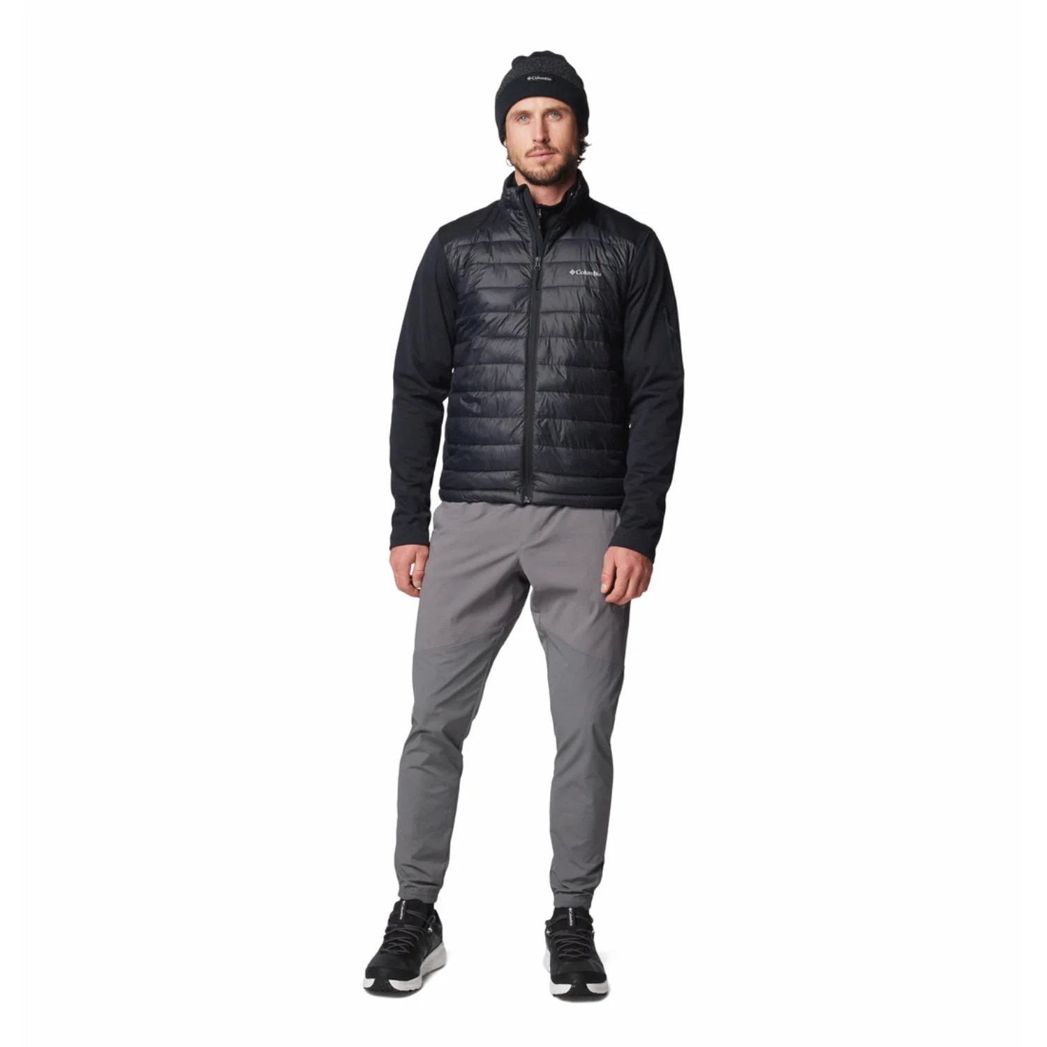 Columbia Men Black Columbia Tech Hybrid Softshell - Image 3