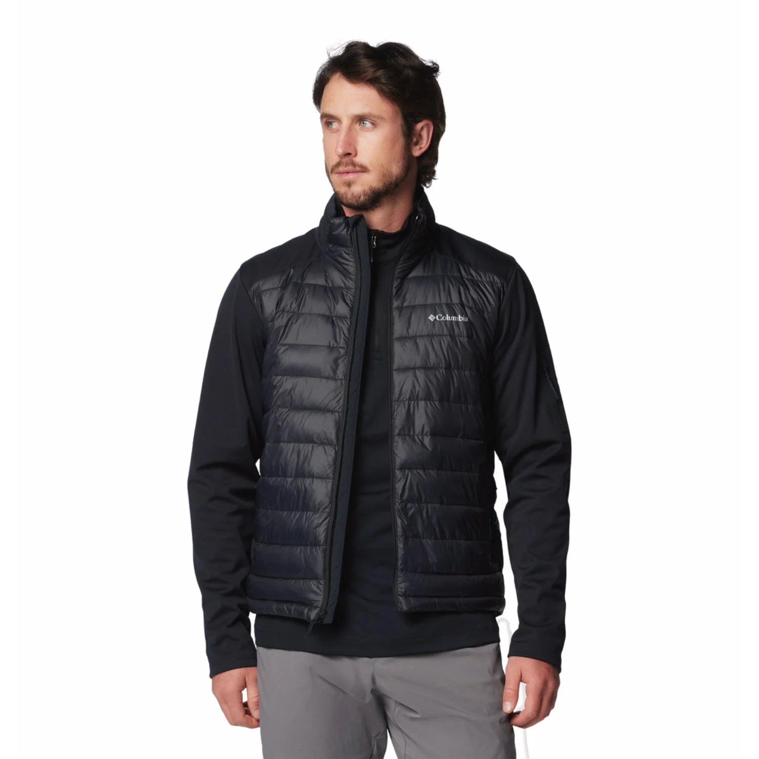Columbia Men Black Columbia Tech Hybrid Softshell - Image 8