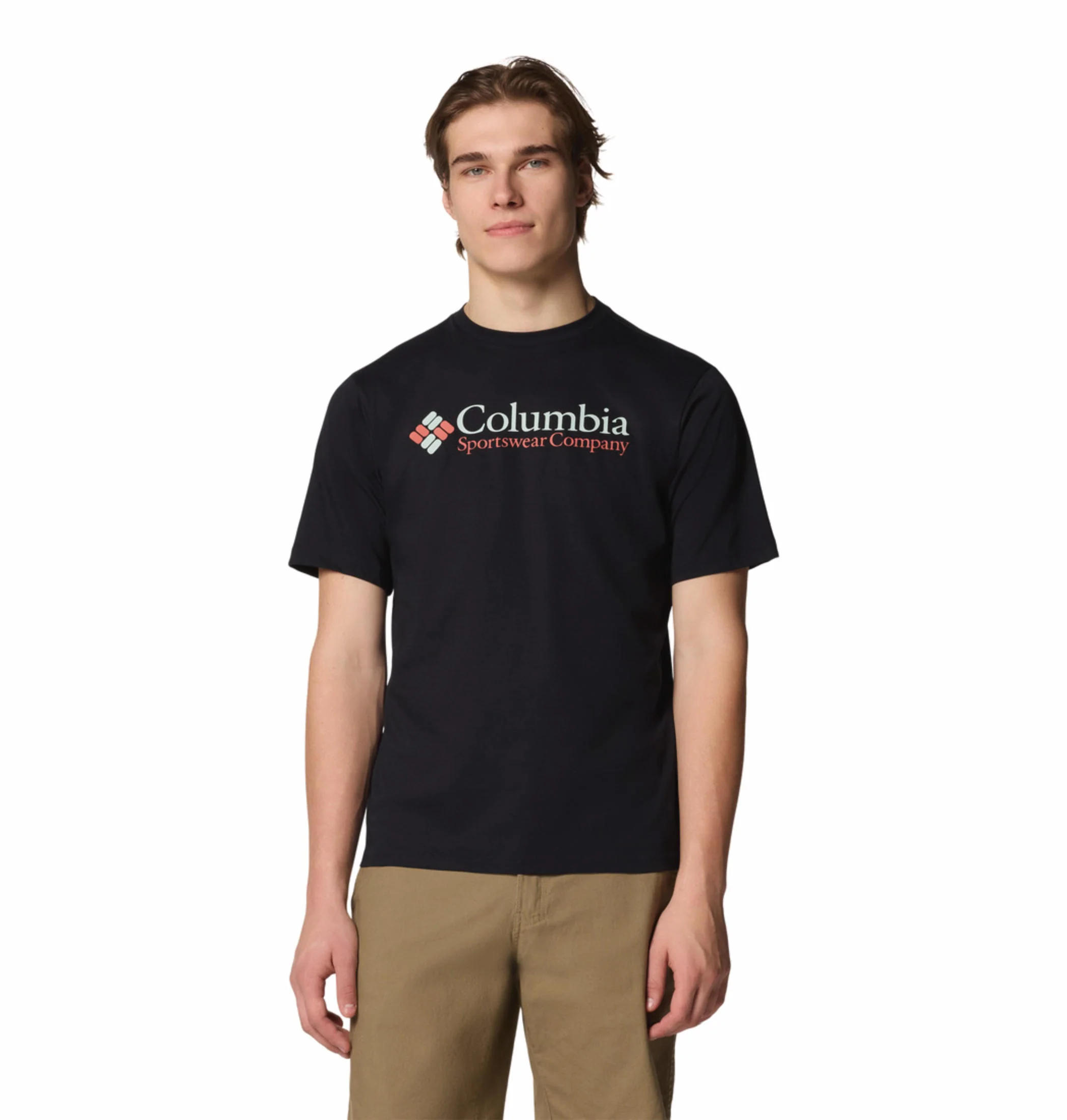 Columbia Men Black CSC Basic Logo Short Sleeve