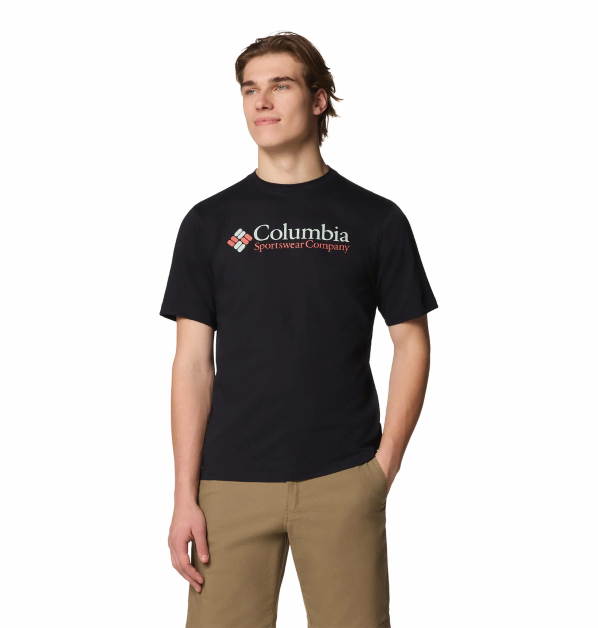Columbia Men Black CSC Basic Logo Short Sleeve - Image 6