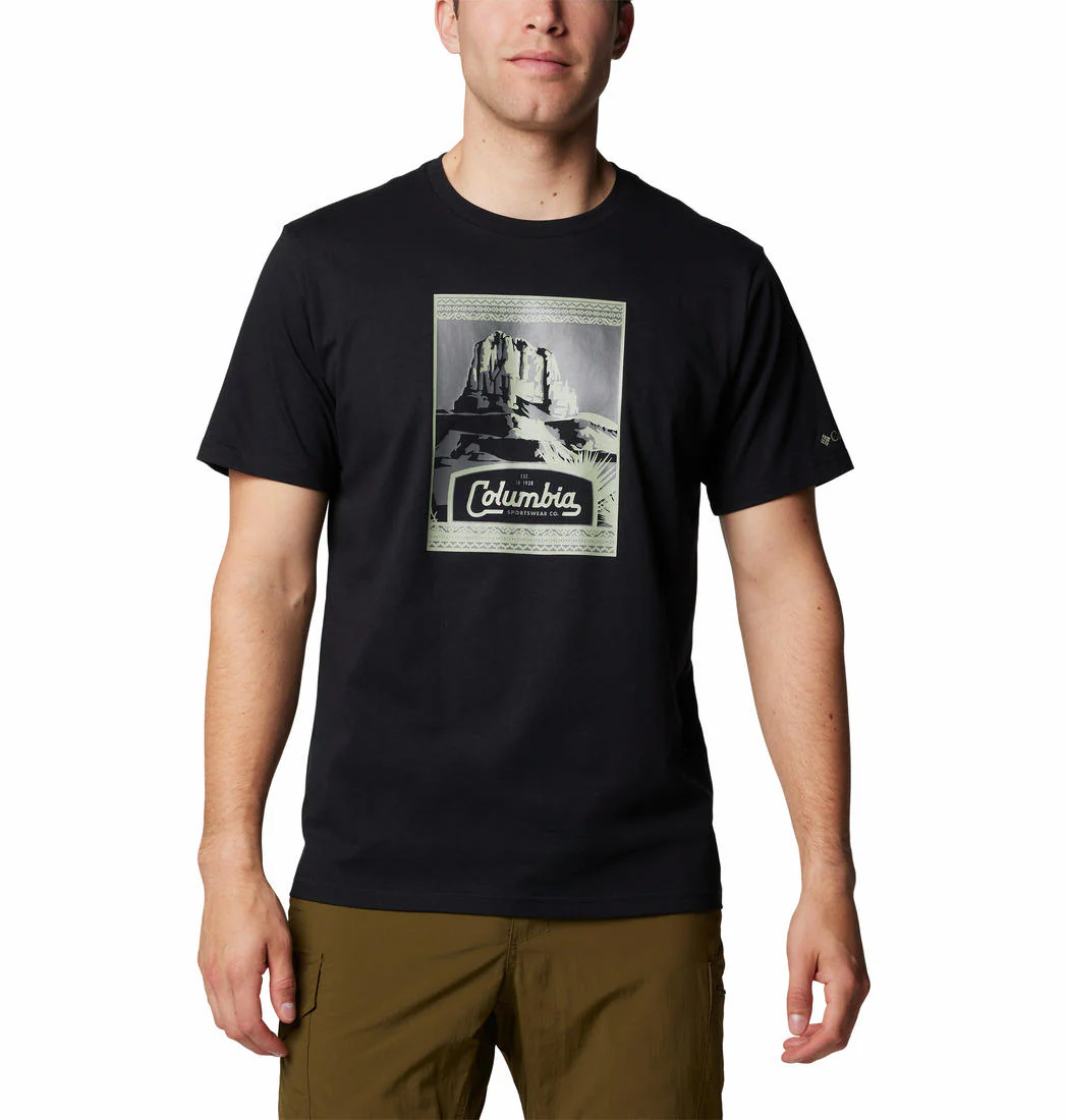 Columbia Men Black CSC Seasonal Logo Tee
