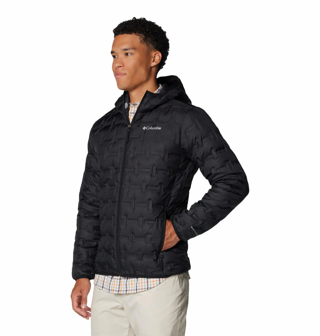 Columbia Men Black Delta Ridge II Down Hooded Jacket - Image 3