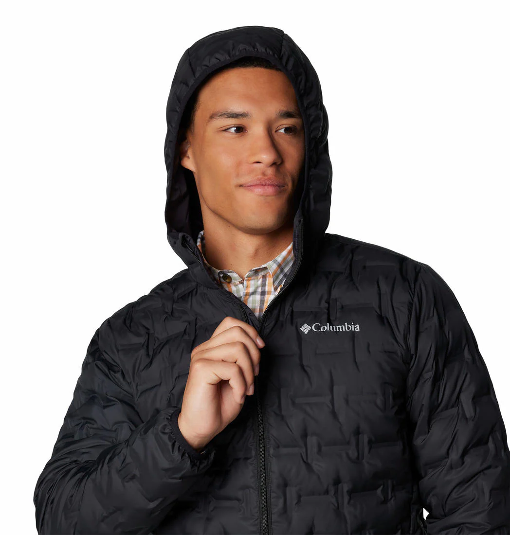 Columbia Men Black Delta Ridge II Down Hooded Jacket - Image 5