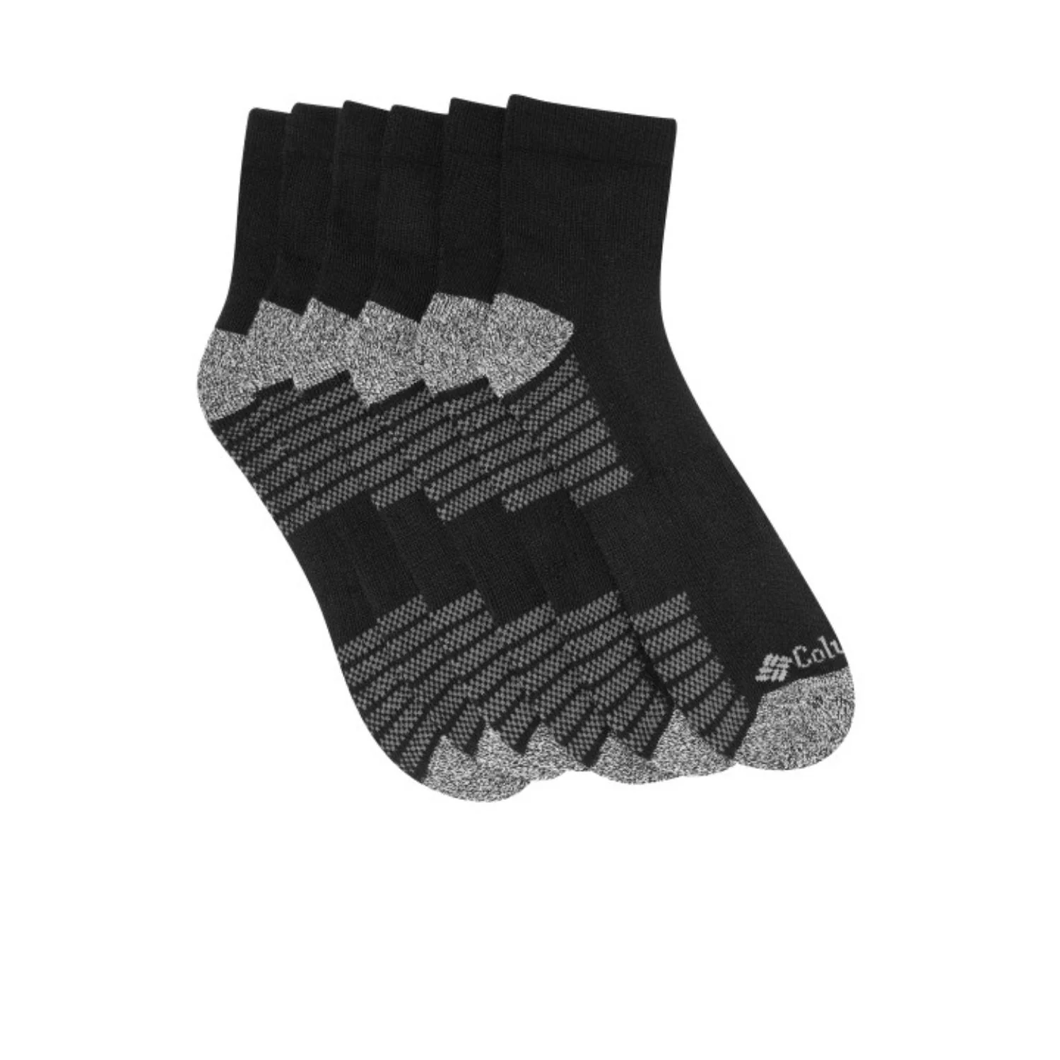 Columbia Men Black FASHION QUARTER WITH PIQUE FOOTBED  (6 Pair) (Non Returnable) - Image 2