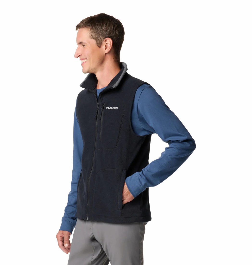 Columbia Men Black Fast Trek Fleece Vest - Image 3