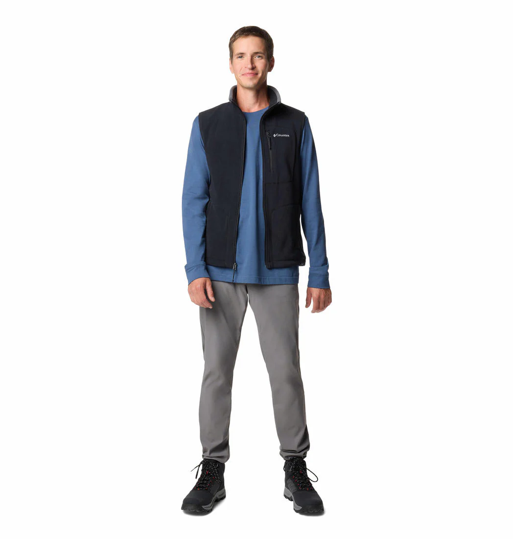 Columbia Men Black Fast Trek Fleece Vest - Image 4