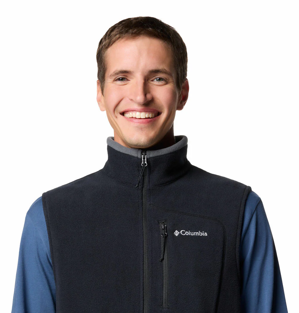 Columbia Men Black Fast Trek Fleece Vest - Image 5