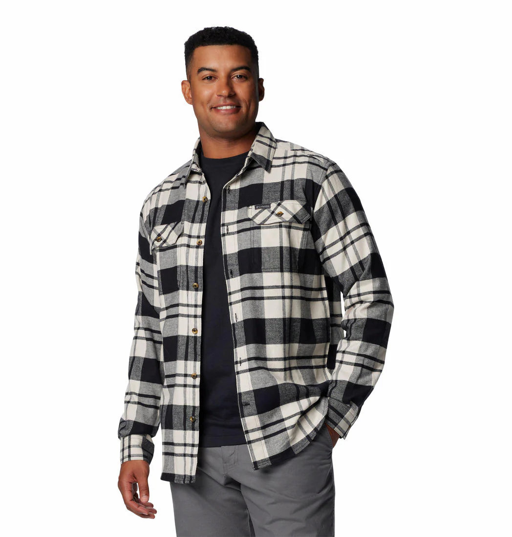 Columbia Men Black Flare Gun Stretch Flannel