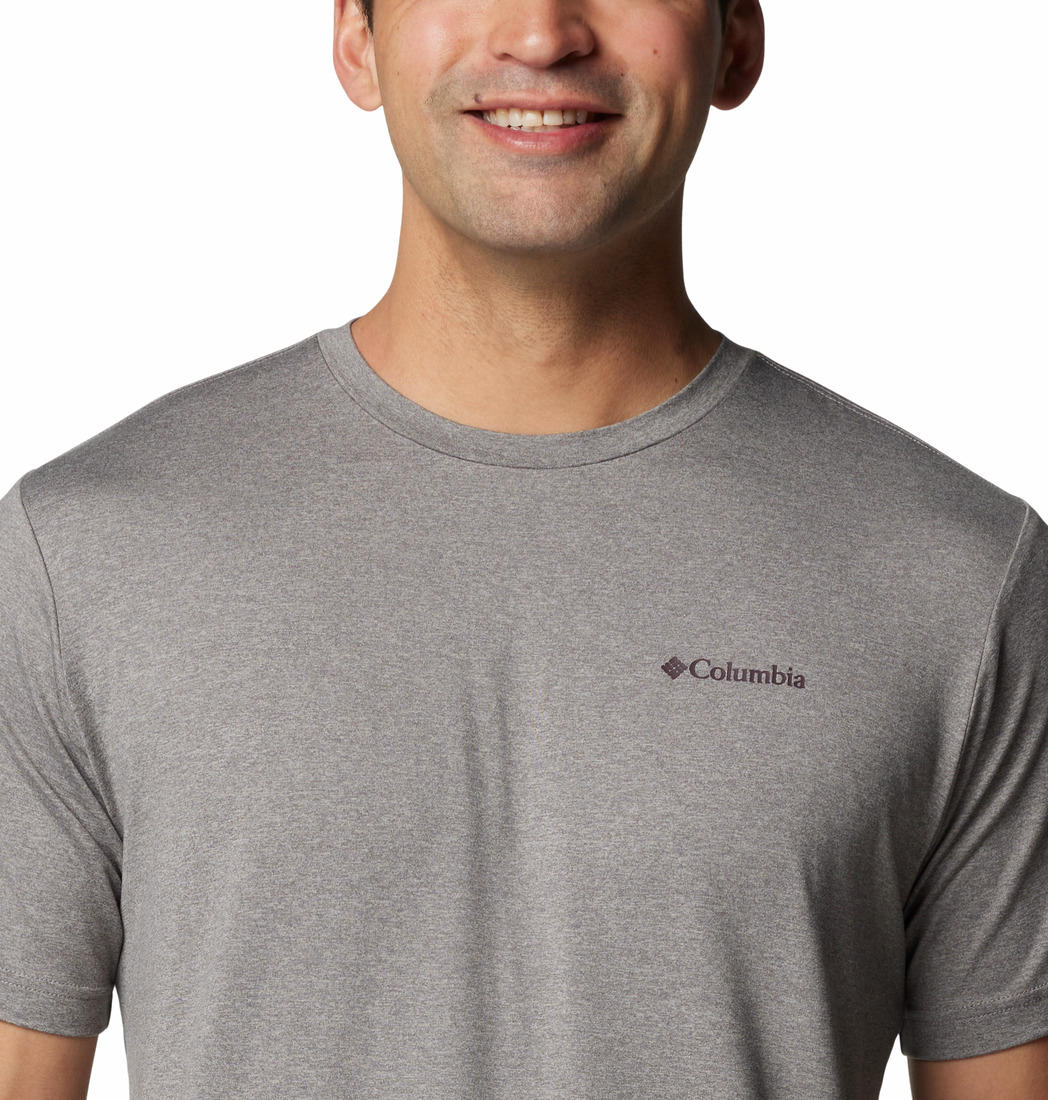Columbia Men Black Kwick Hike Back Graphic SS Tee (Sun Protection) - Image 3