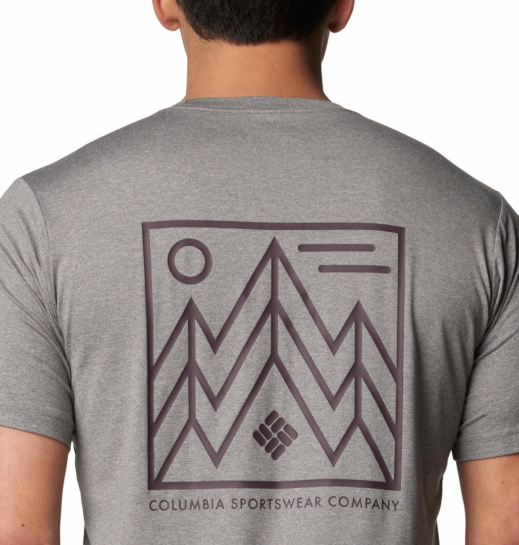 Columbia Men Black Kwick Hike Back Graphic SS Tee (Sun Protection) - Image 5