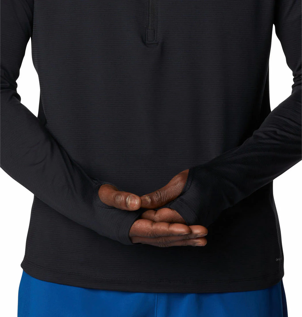 Columbia Men Black M Endless Trail 1/2 Zip Mesh Long Sleev - Image 6