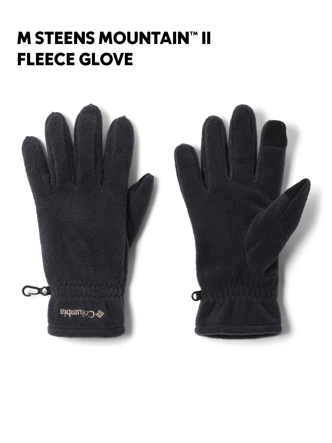 Columbia Mens Black  M Steens Mountain II Fleece Gloves - Image 2