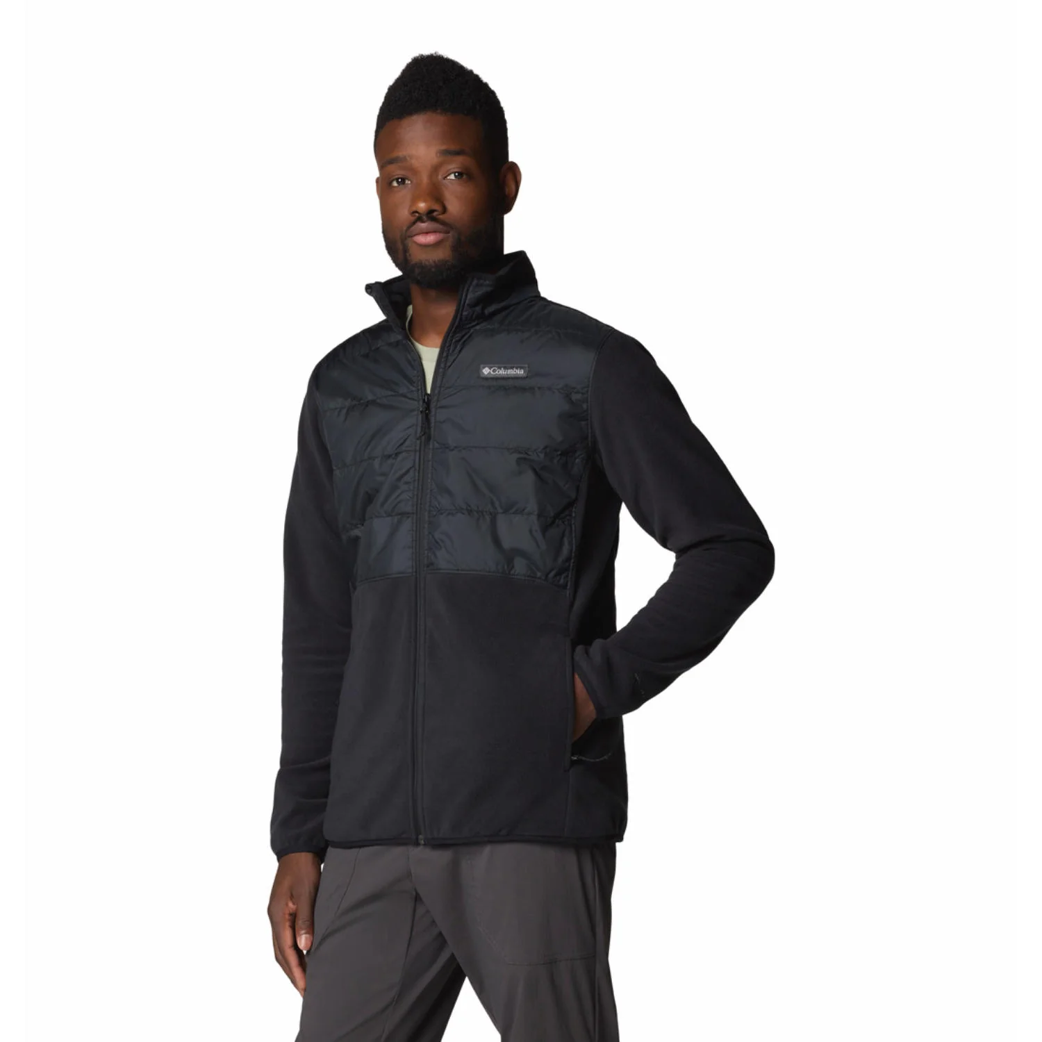 Columbia Men Black Basin Butte Full Zip Fleece II - Image 4