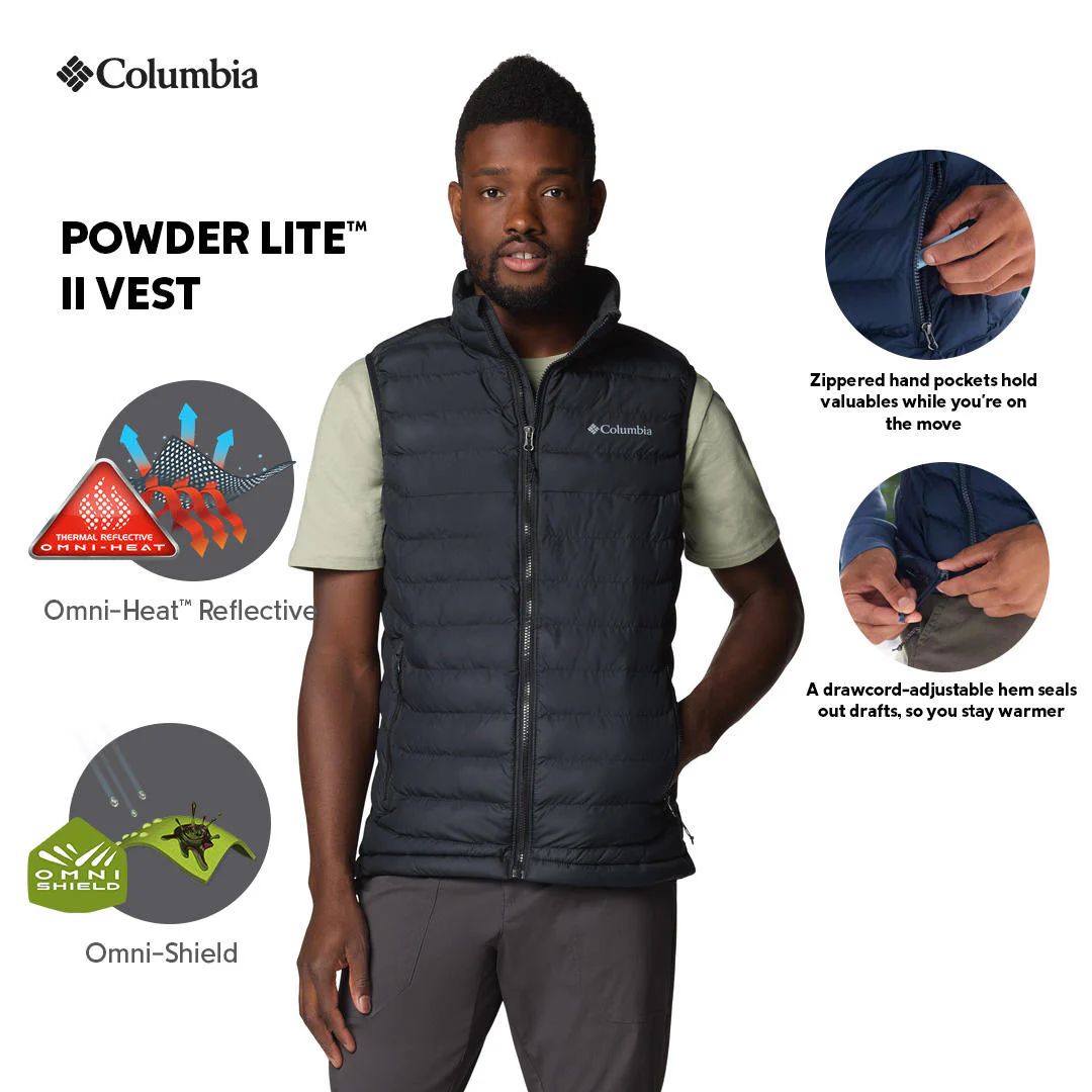 Columbia Men Black Powder Lite II Vest - Image 2