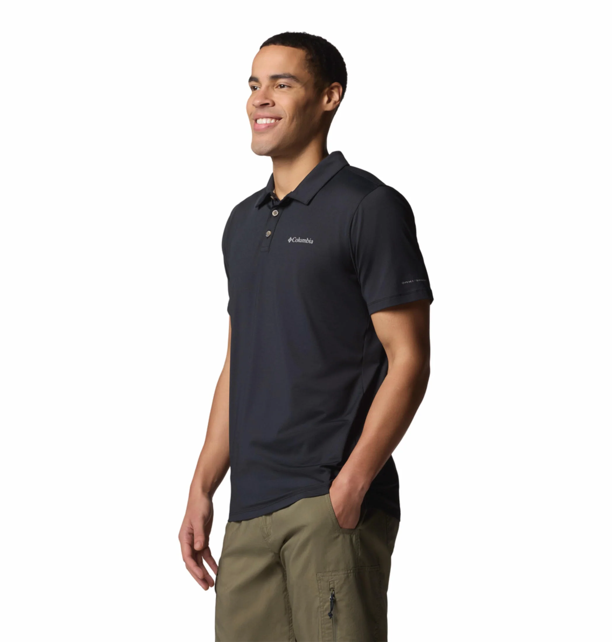 Columbia Men Black Tech Trail Utility Polo (Sun Protection) - Image 4