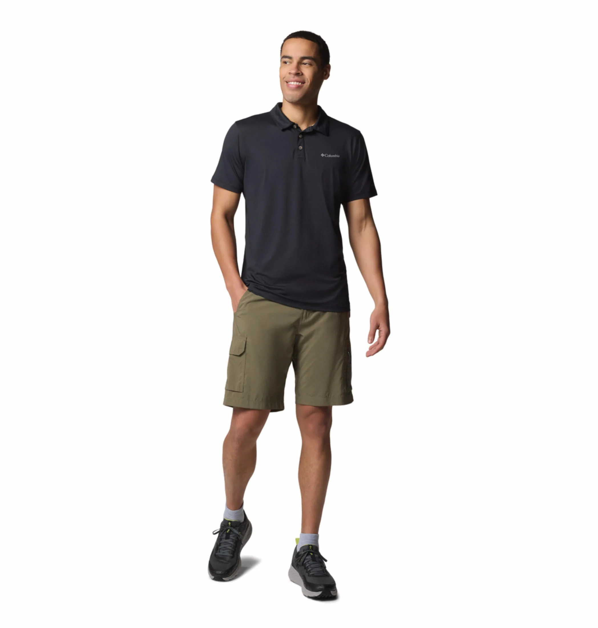Columbia Men Black Tech Trail Utility Polo (Sun Protection) - Image 6