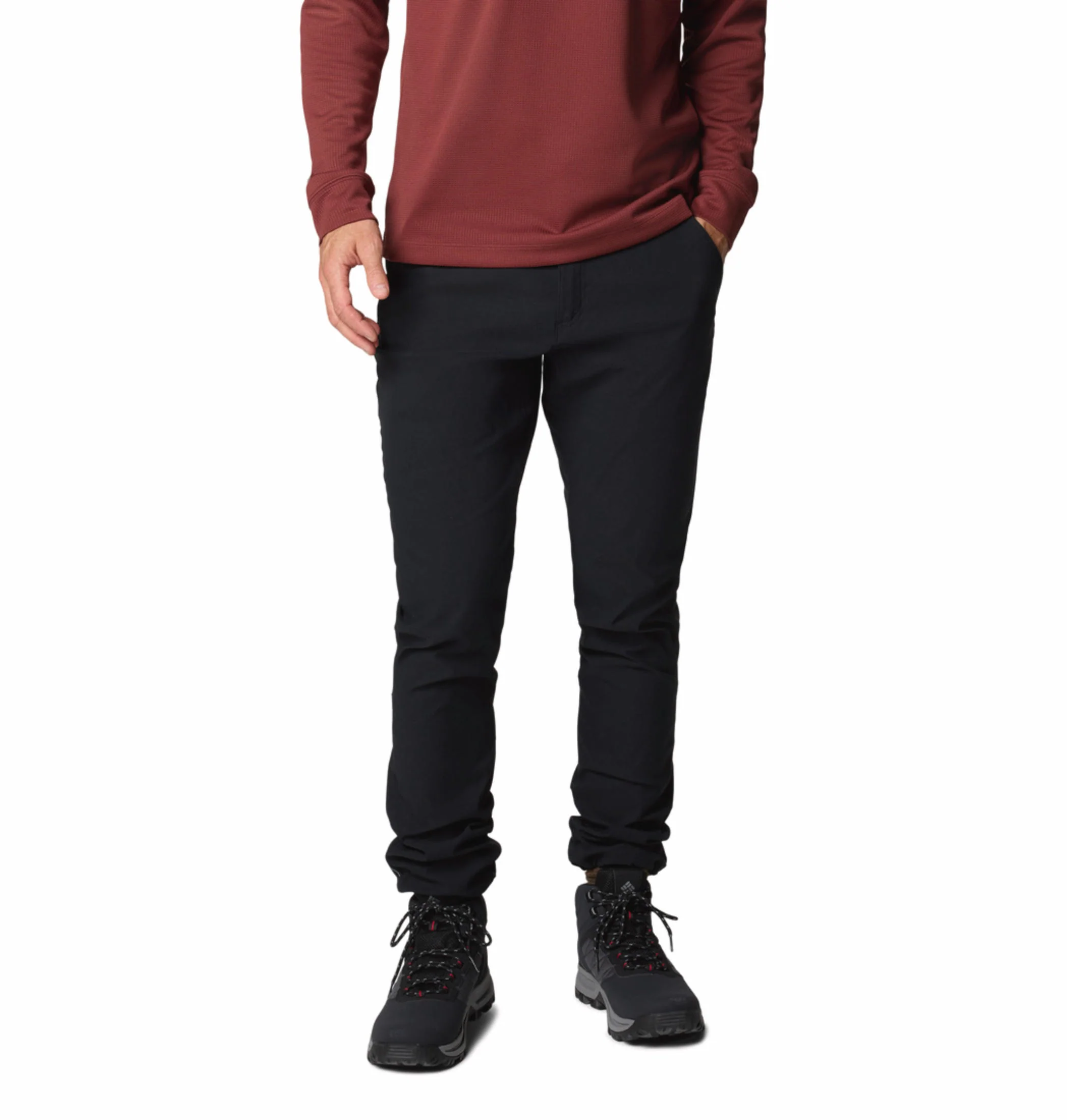 Columbia Men Black Black Mesa Woven Pant II (Sun Protection)
