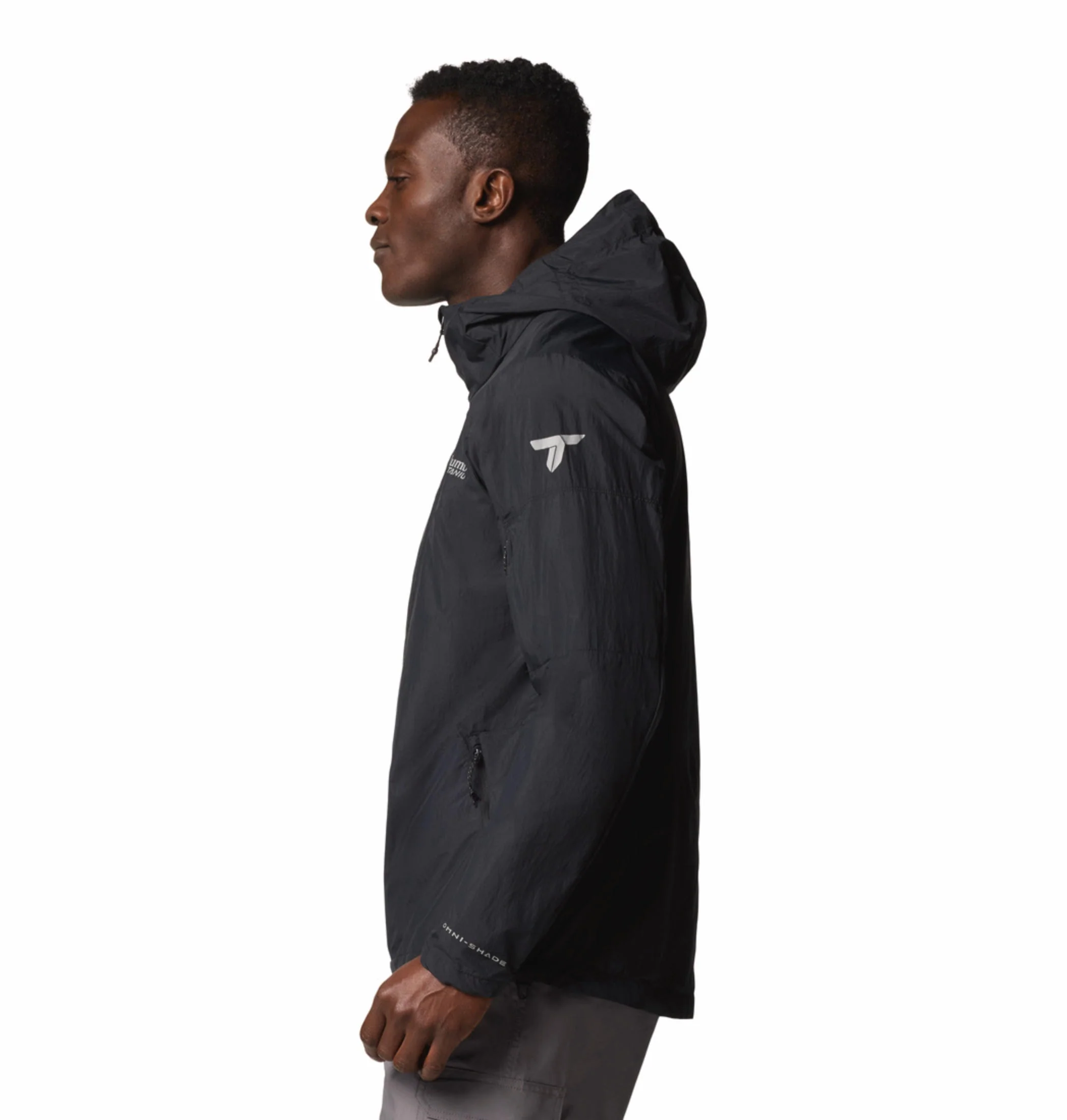 Columbia Men Black Loop Trail II Windbreaker (Sun Protection) - Image 4