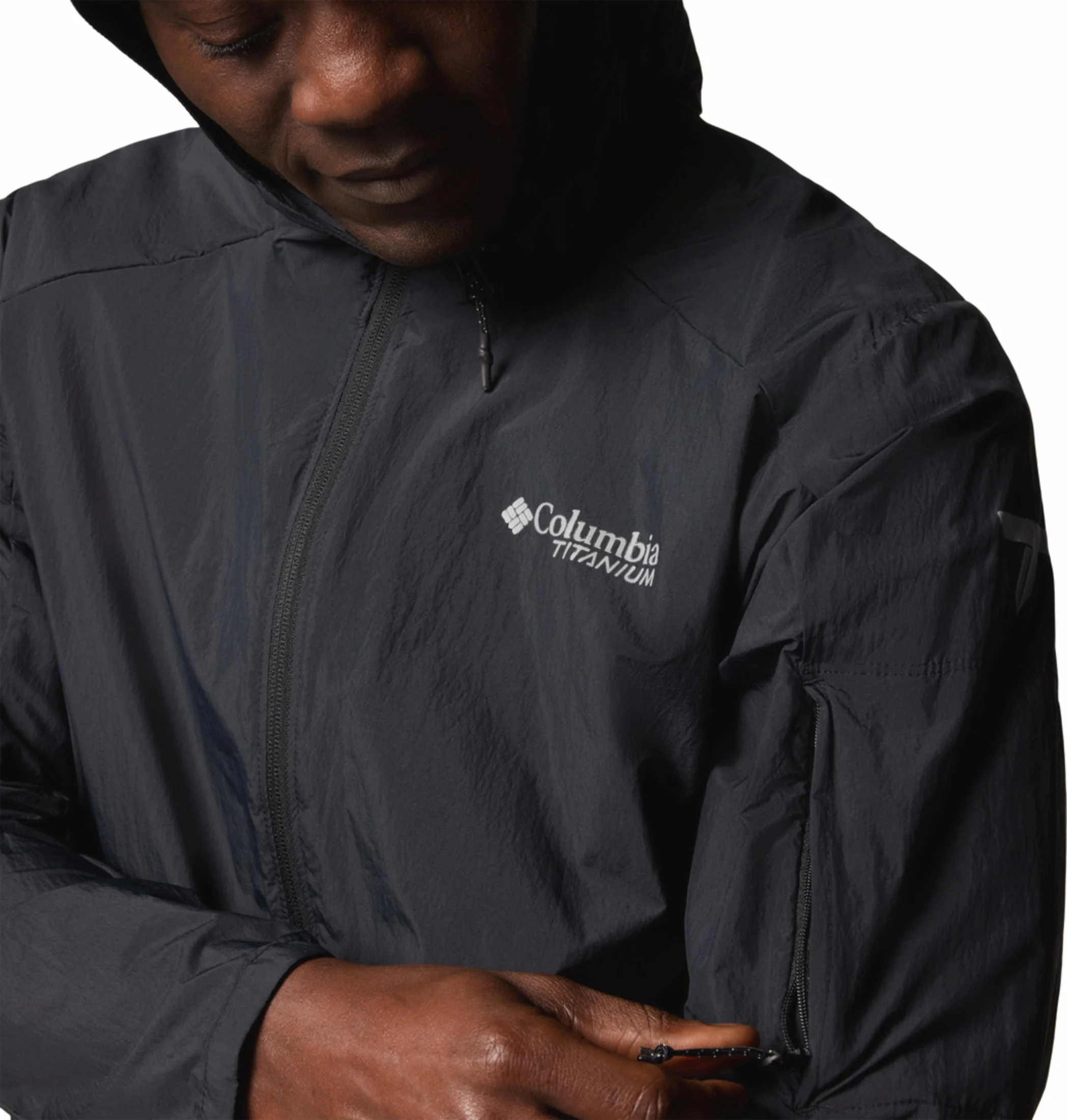 Columbia Men Black Loop Trail II Windbreaker (Sun Protection) - Image 7