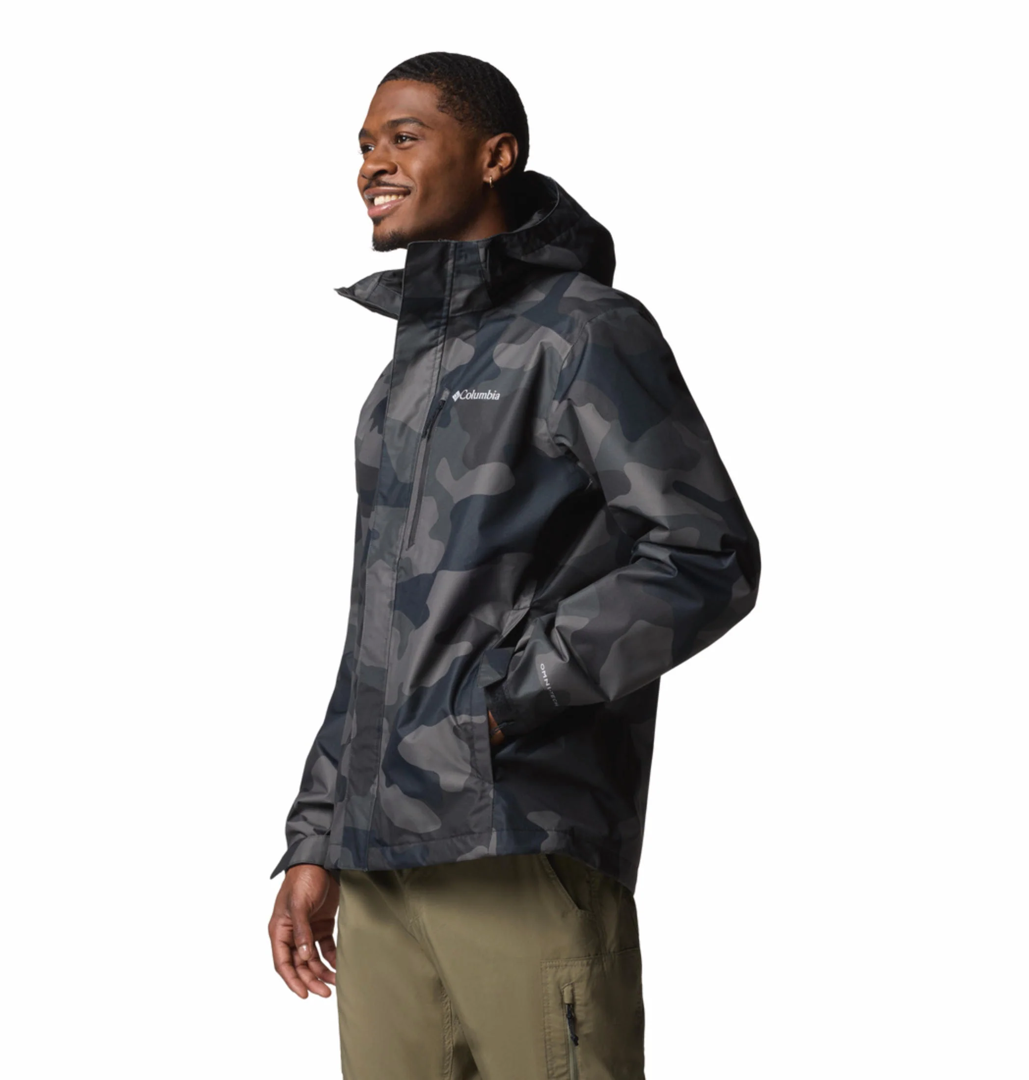 Columbia Men Black Hikebound II Printed Jacket Waterproof - Image 4