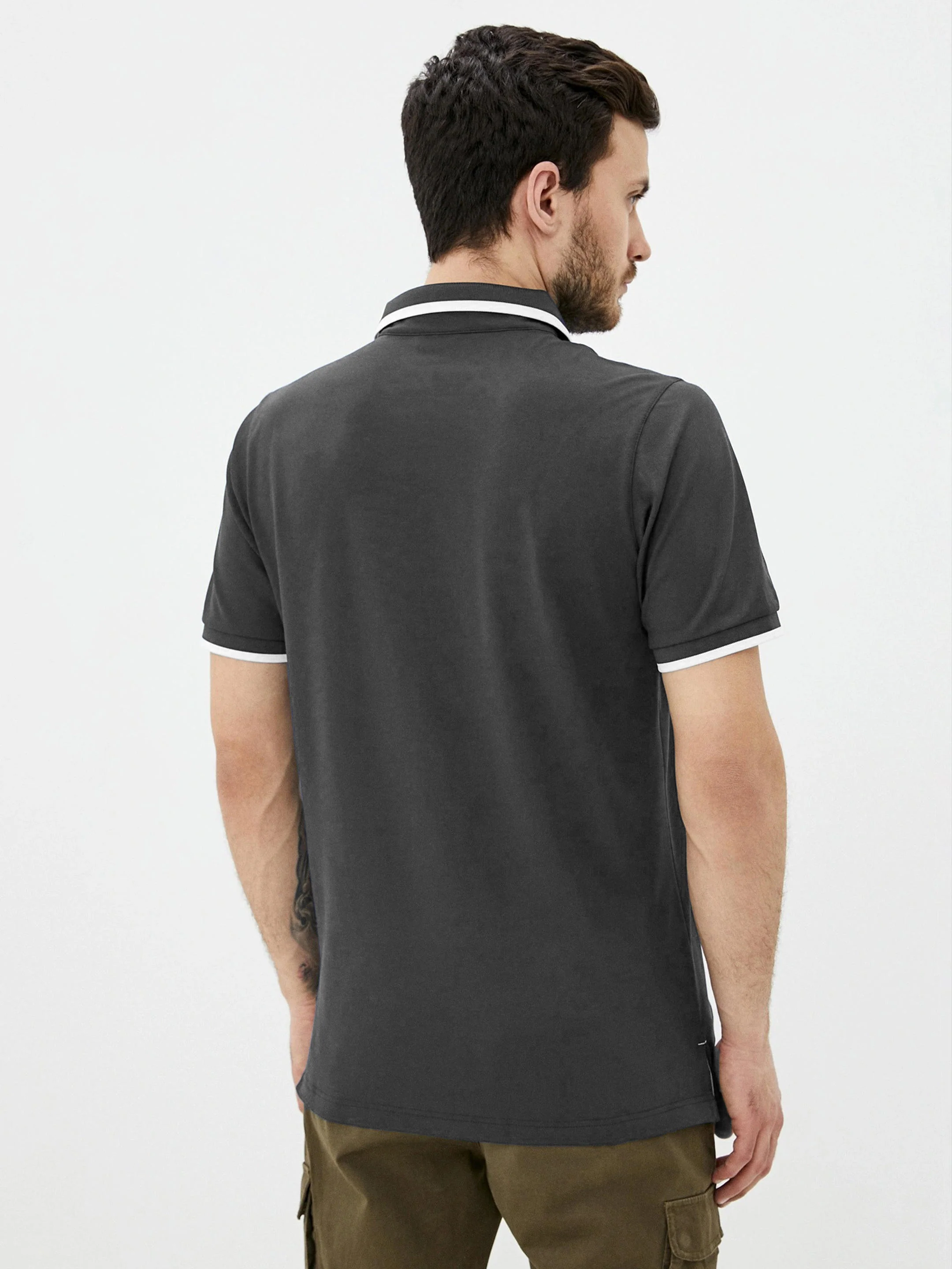 Columbia Men Black Cove Dome Butte Solid Pique Polo (Sun Protection) - Image 2