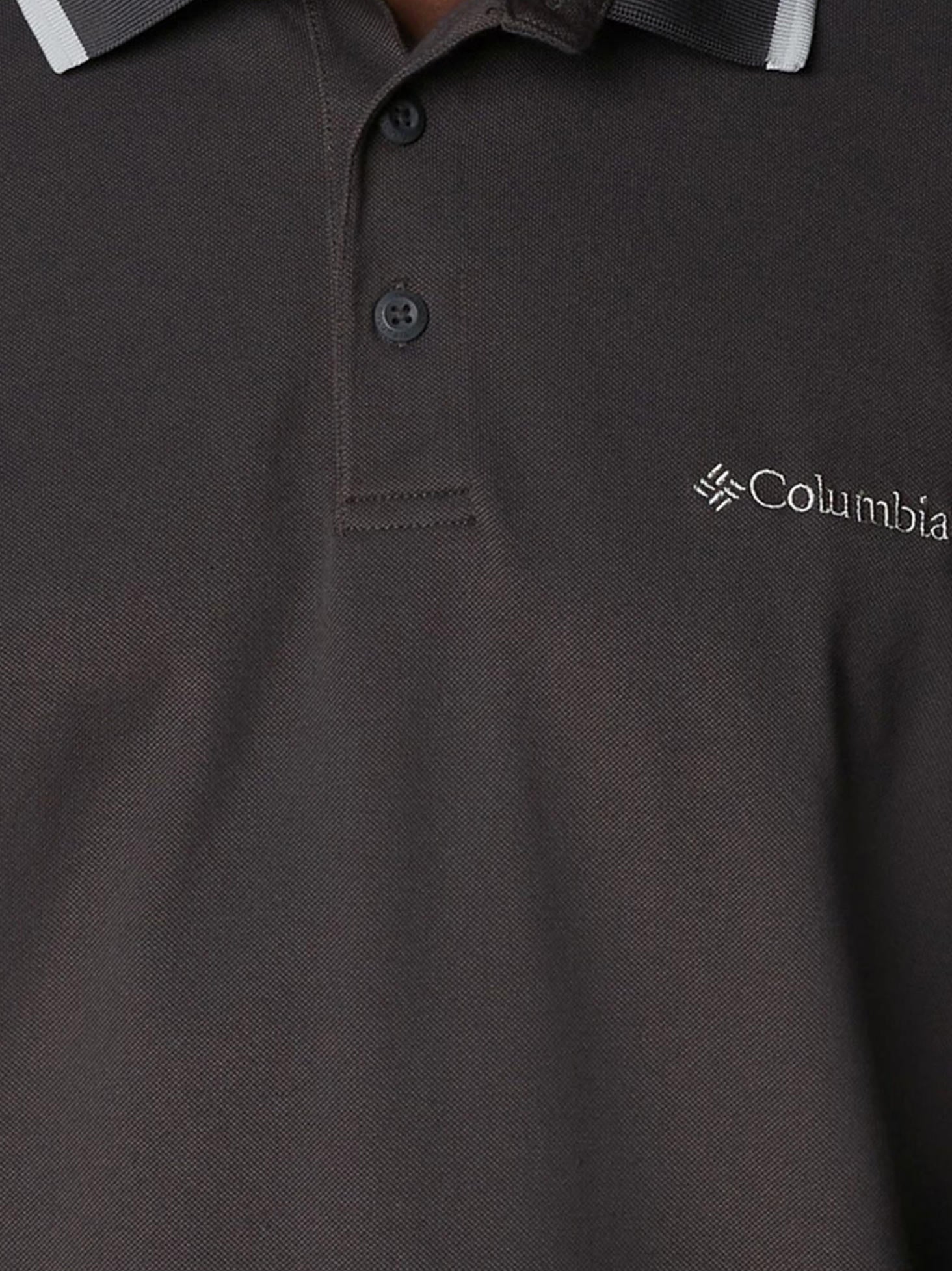 Columbia Men Black Cove Dome Butte Solid Pique Polo (Sun Protection) - Image 5