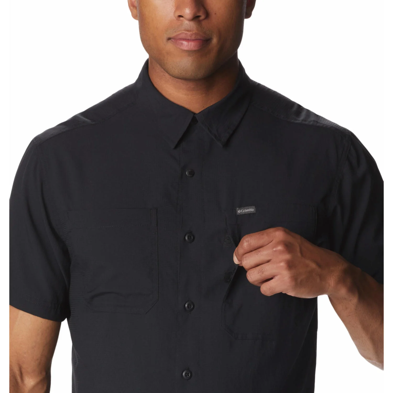 Columbia Men Black Silver Ridge Utility Lite Short Sleeve (Sun Protection) - Image 6