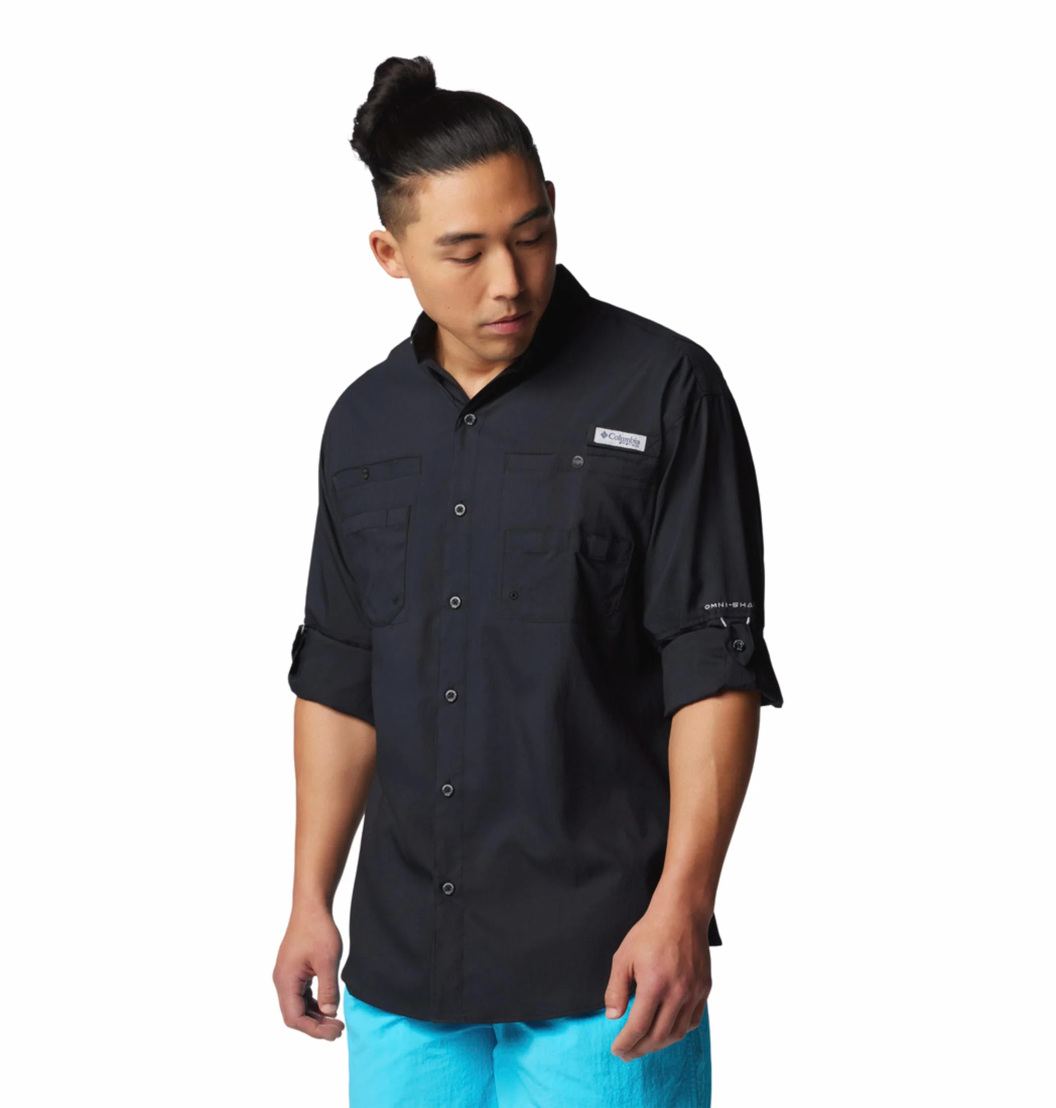 Columbia Men Black Tamiami II LS Shirt (Sun Protection) - Image 8