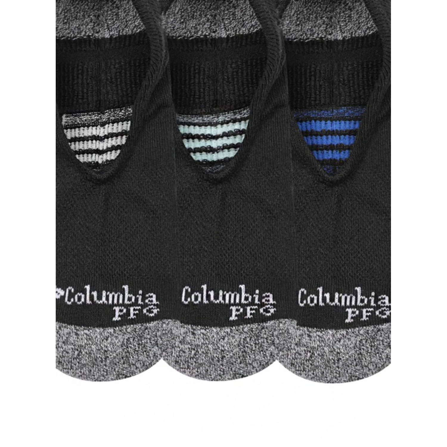 Columbia Men Black PFG ACCENT STRIPE ECLIPSE LINER  (3 Pair) (Non Returnable) - Image 3