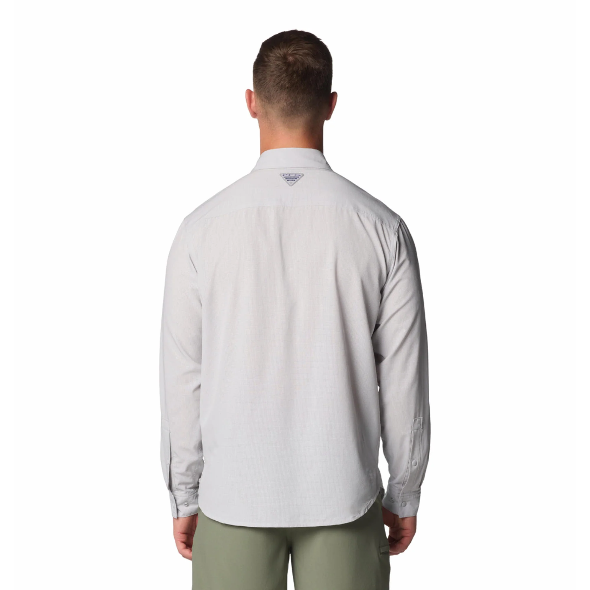 Columbia Men Black PFG Solar Breeze Woven LS Shirt - Image 2