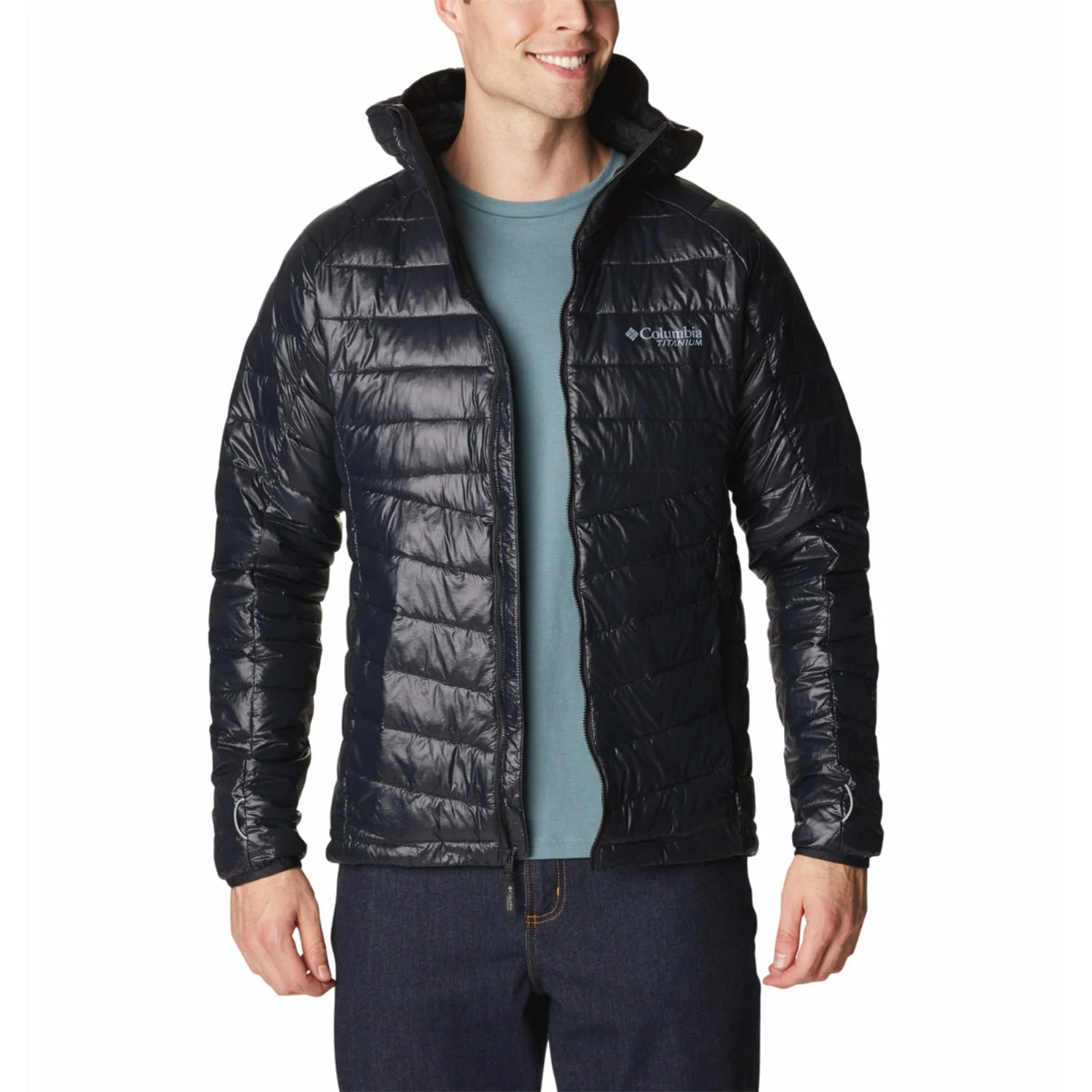Columbia Men Black Platinum Peak II Hooded Jacket - Image 4