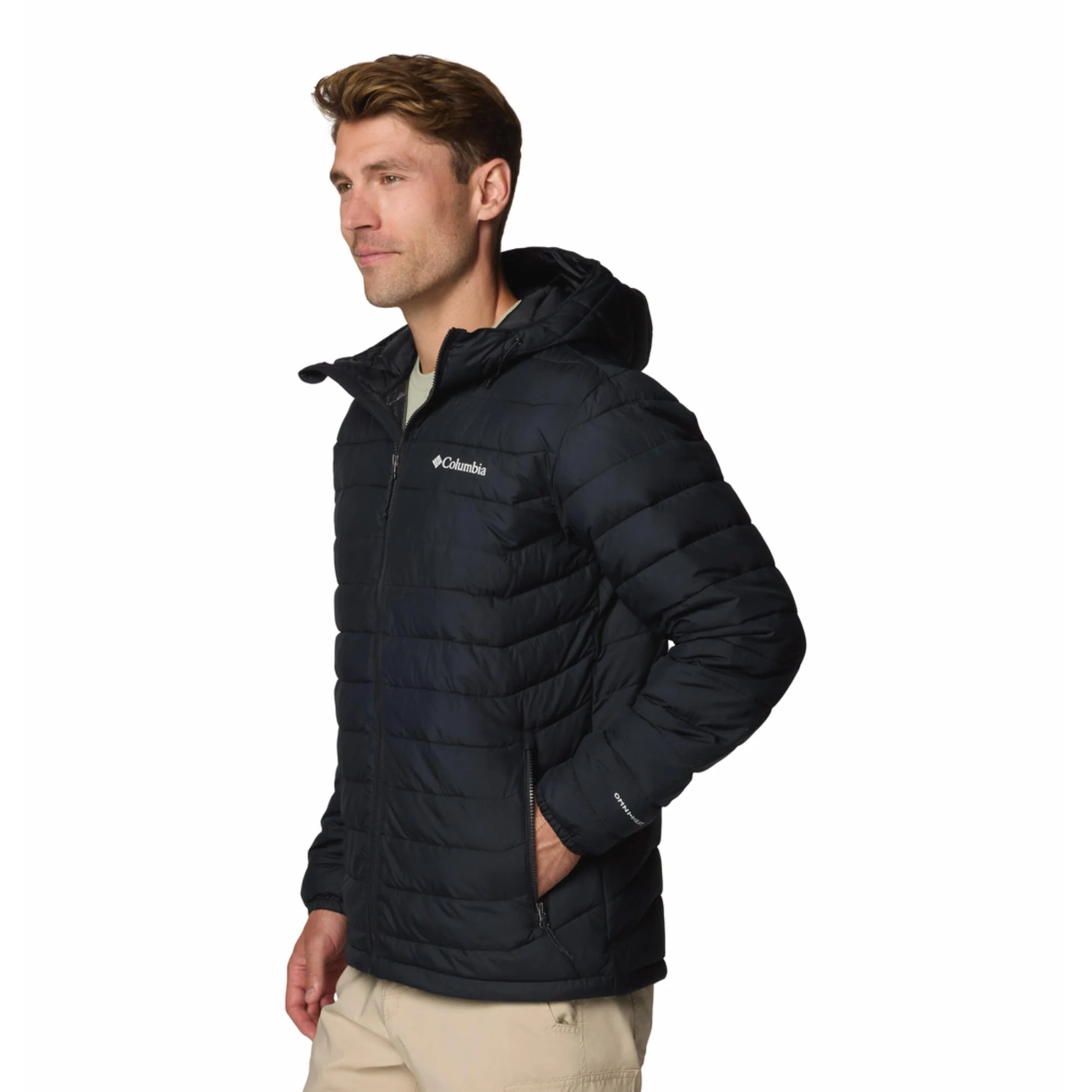 Columbia Men Black Powder Lite II Hooded Jacket - Image 3