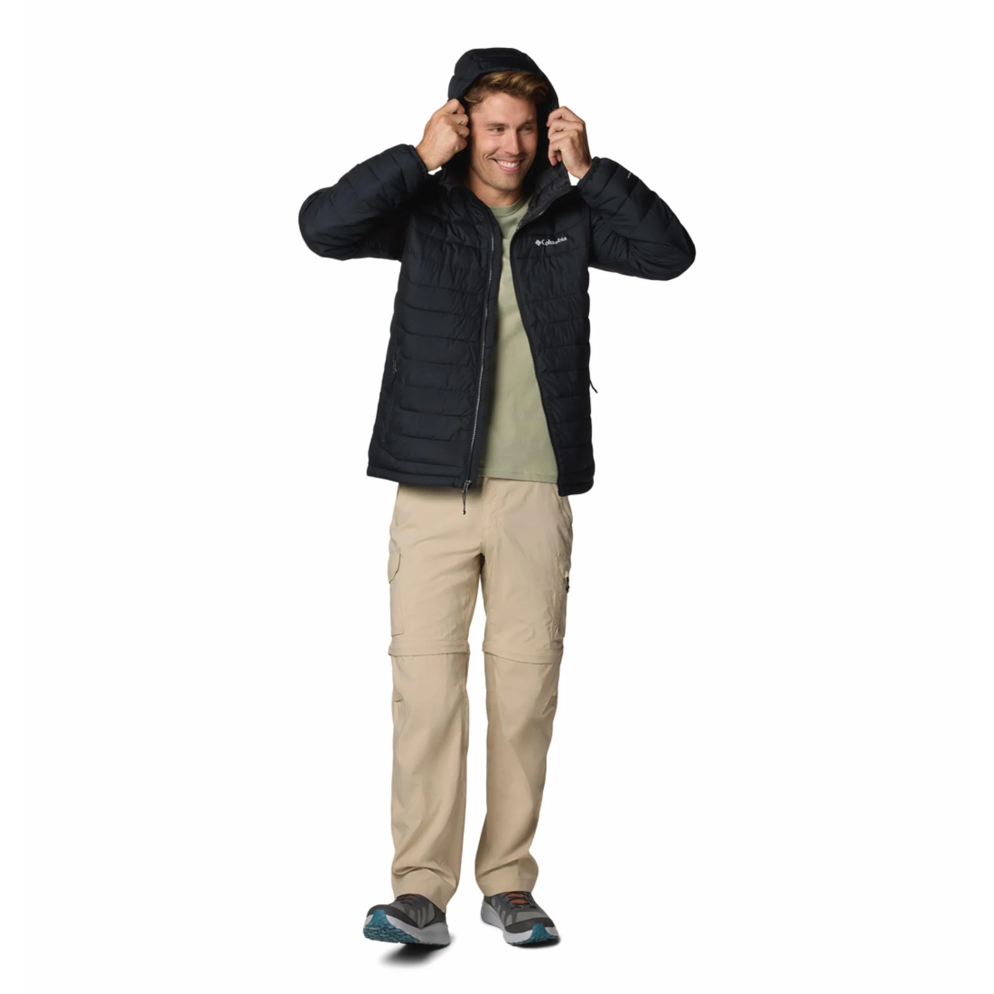 Columbia Men Black Powder Lite II Hooded Jacket - Image 4