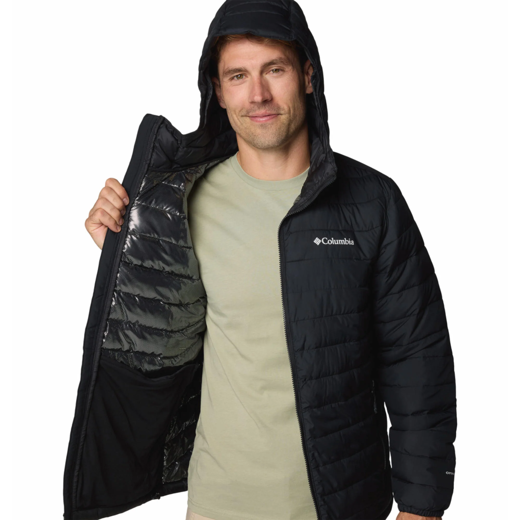 Columbia Men Black Powder Lite II Hooded Jacket - Image 6