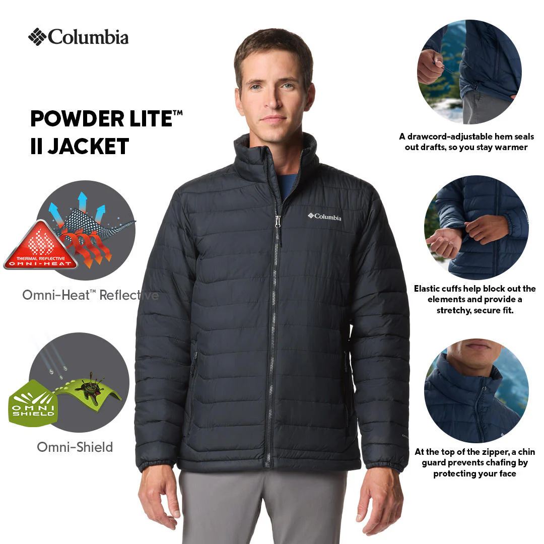 Columbia Men Black Powder Lite II Jacket - Image 2