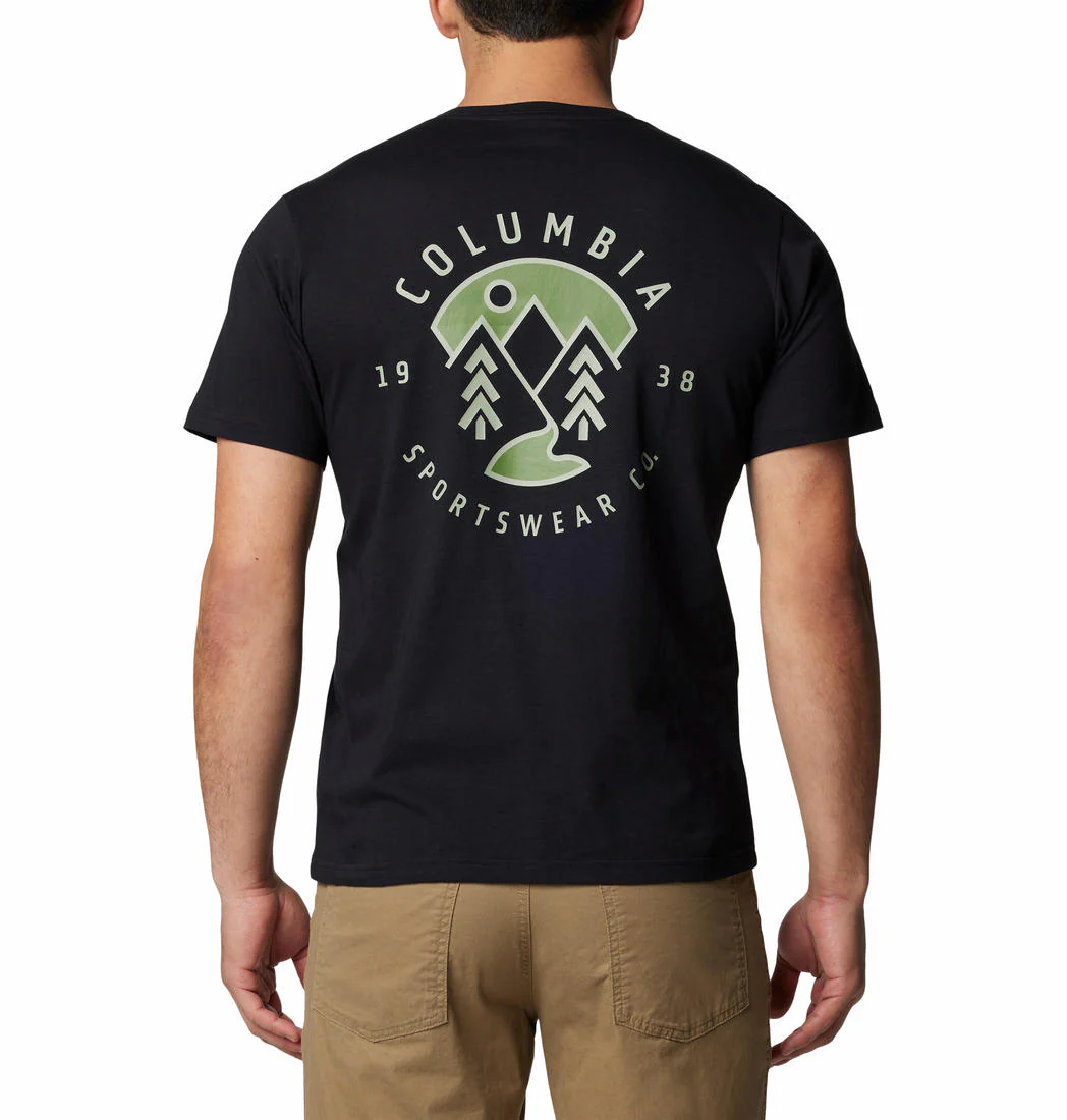 Columbia Men Black Rapid Ridge Back Graphic Tee II - Image 2