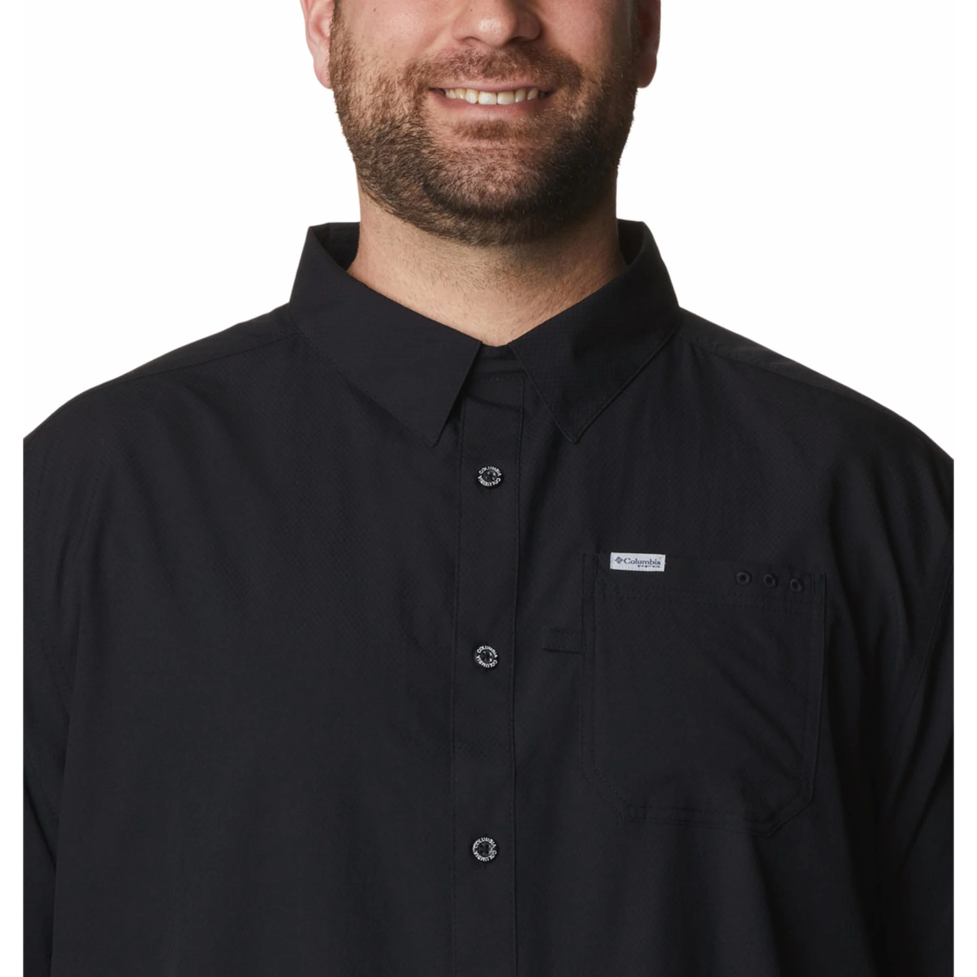 Columbia Men Black Slack Tide Camp Shirt (Sun Protection) - Image 4