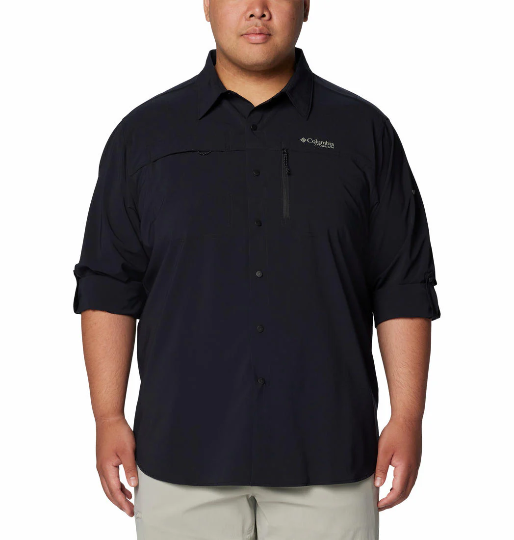 Columbia Men Black Summit Valley Woven LS Shirt (Sun Protection) - Image 5