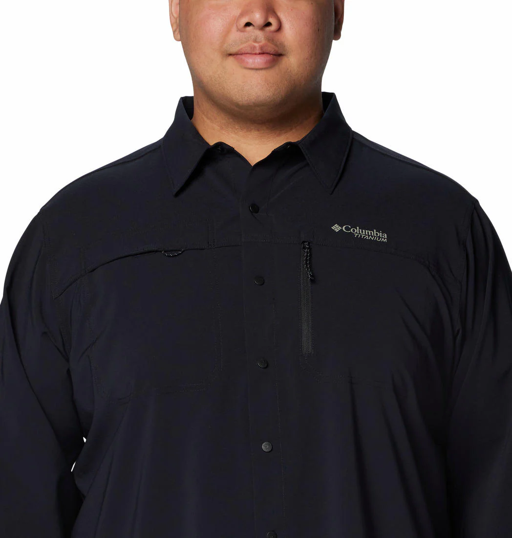 Columbia Men Black Summit Valley Woven LS Shirt (Sun Protection) - Image 6