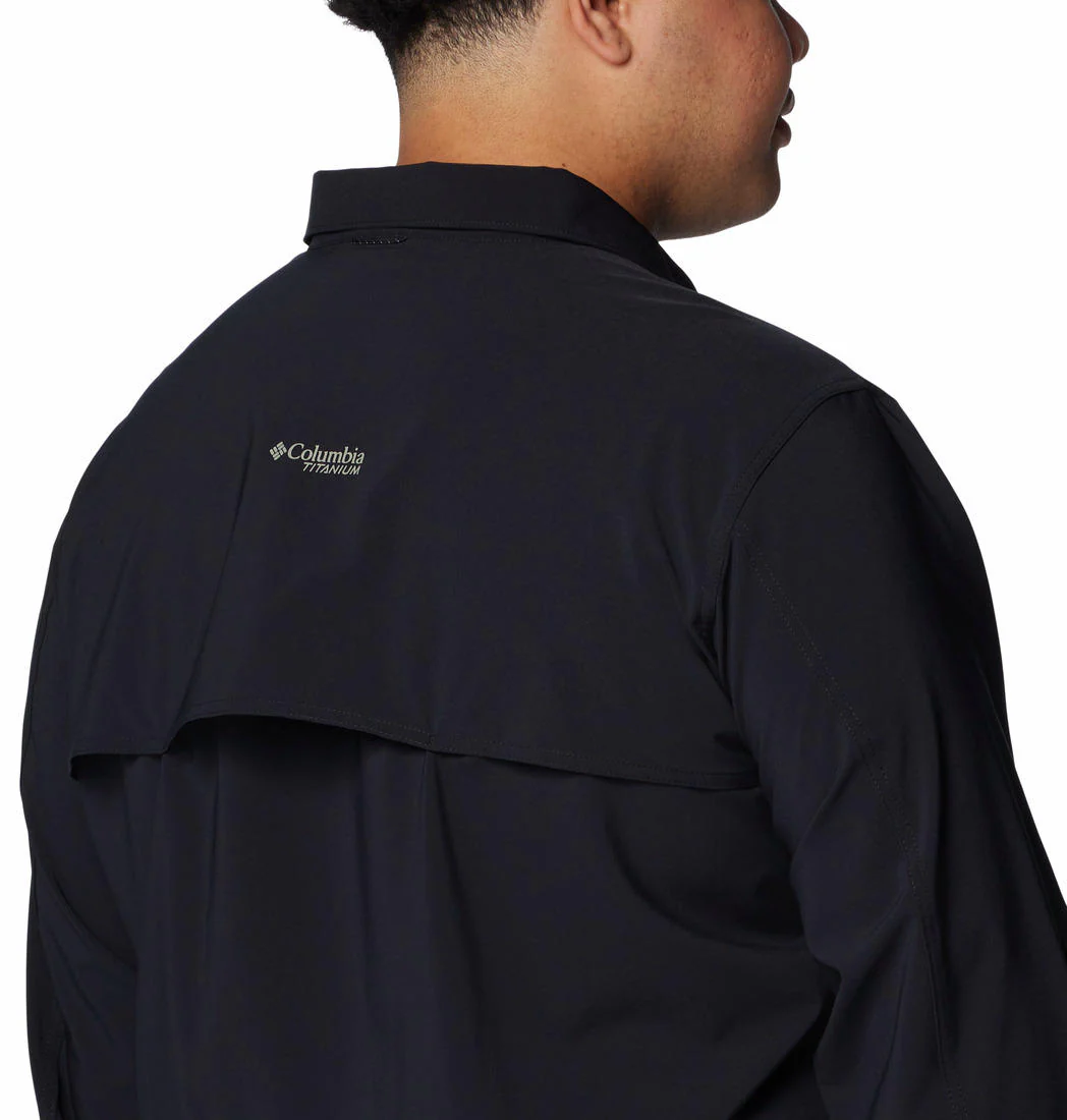 Columbia Men Black Summit Valley Woven LS Shirt (Sun Protection) - Image 7