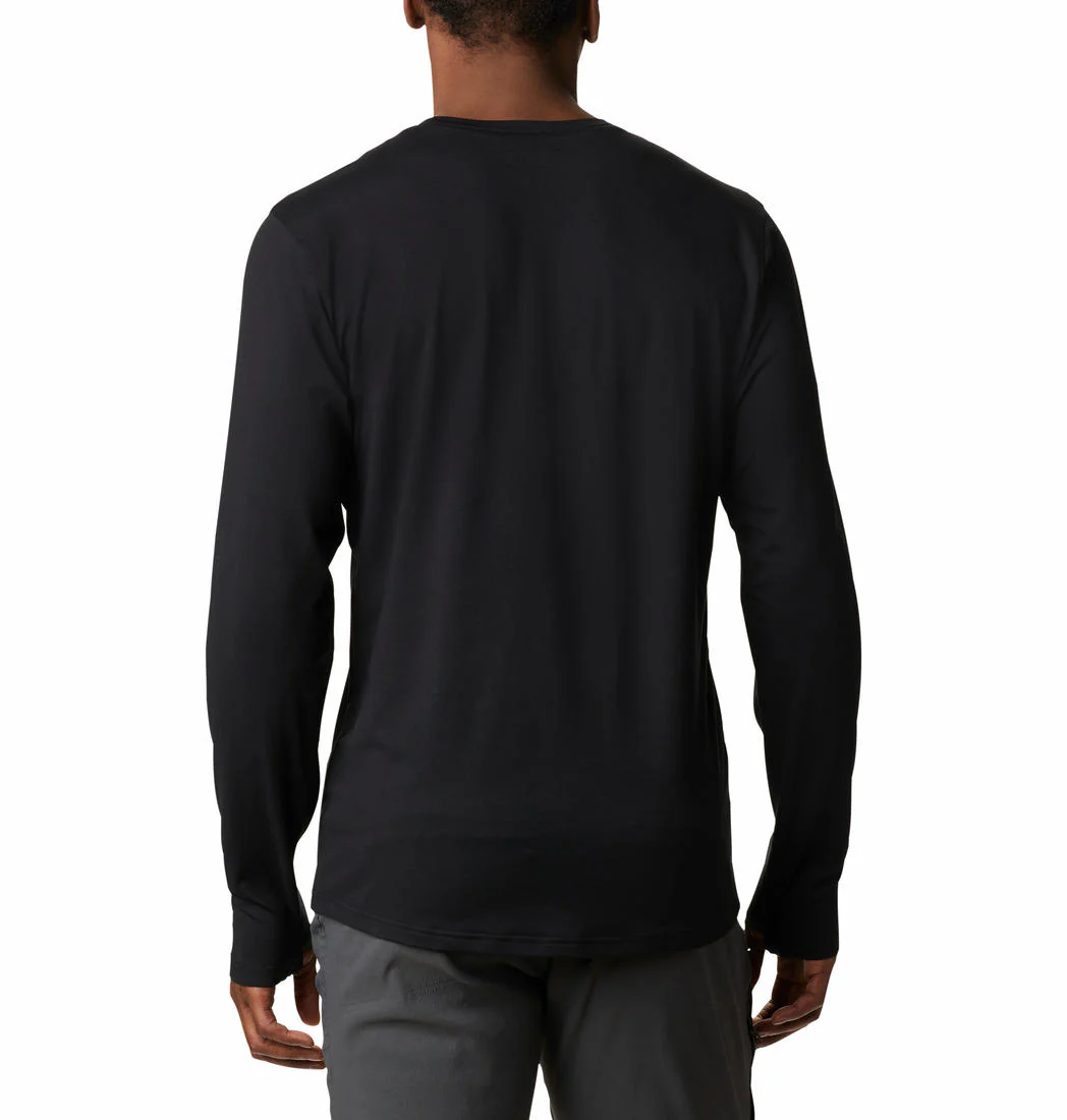 Columbia Men Black Tech Trail Long Sleeve Crew II (Sun Protection) - Image 2