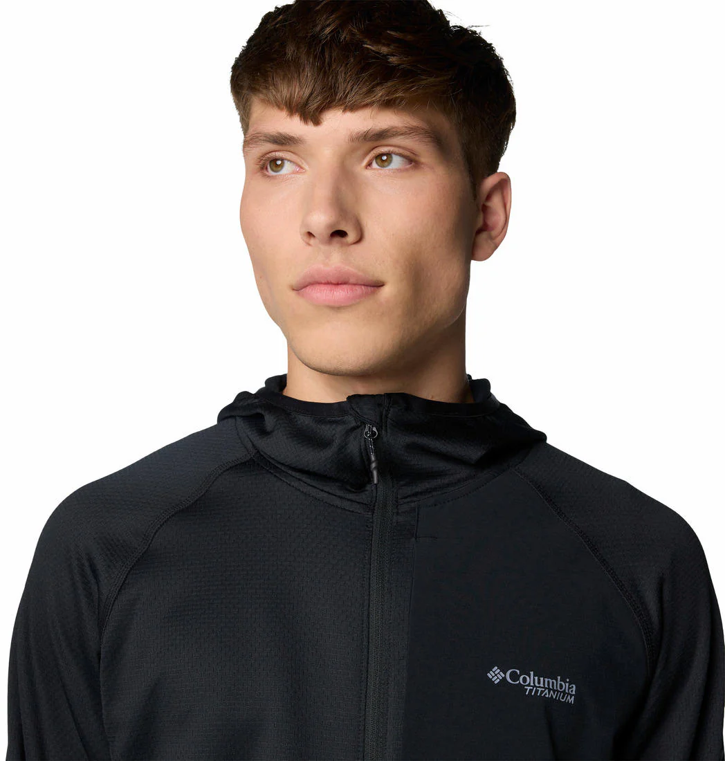 Columbia Men Black Triple Canyon Grid Fleece Hooded FZ II - Image 5