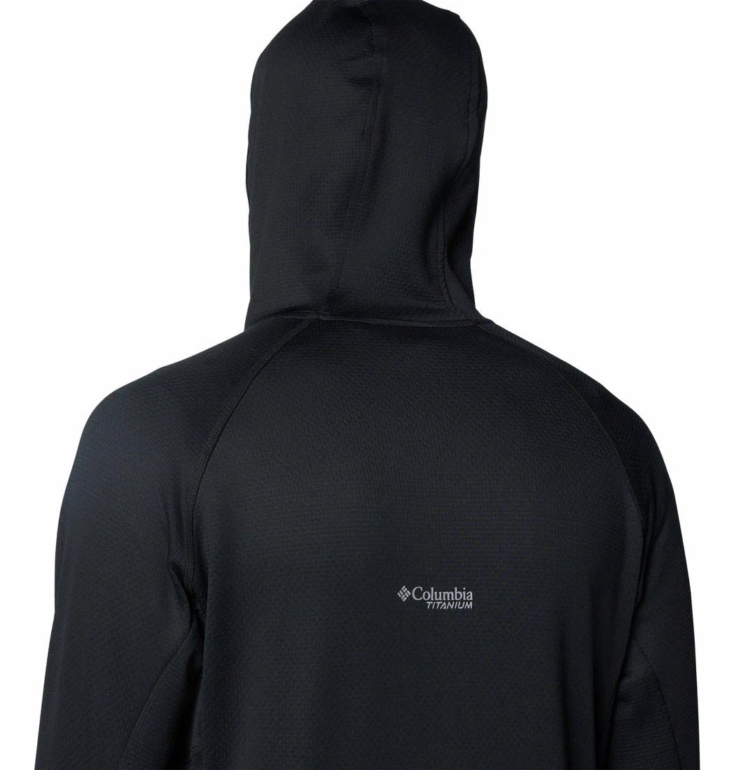 Columbia Men Black Triple Canyon Grid Fleece Hooded FZ II - Image 7