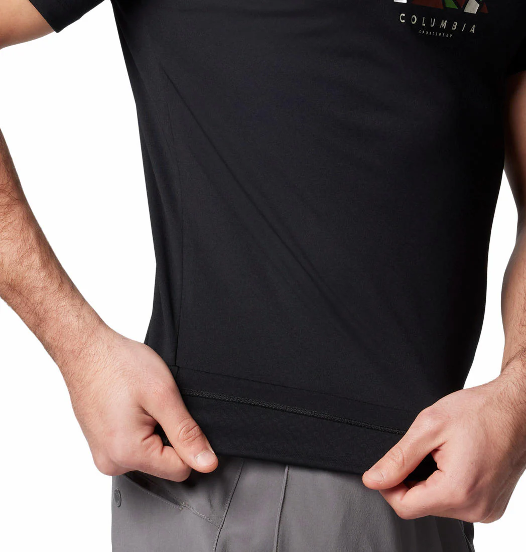 Columbia Men Black Zero Rules Short Sleeve Graphic Shirt - Image 5